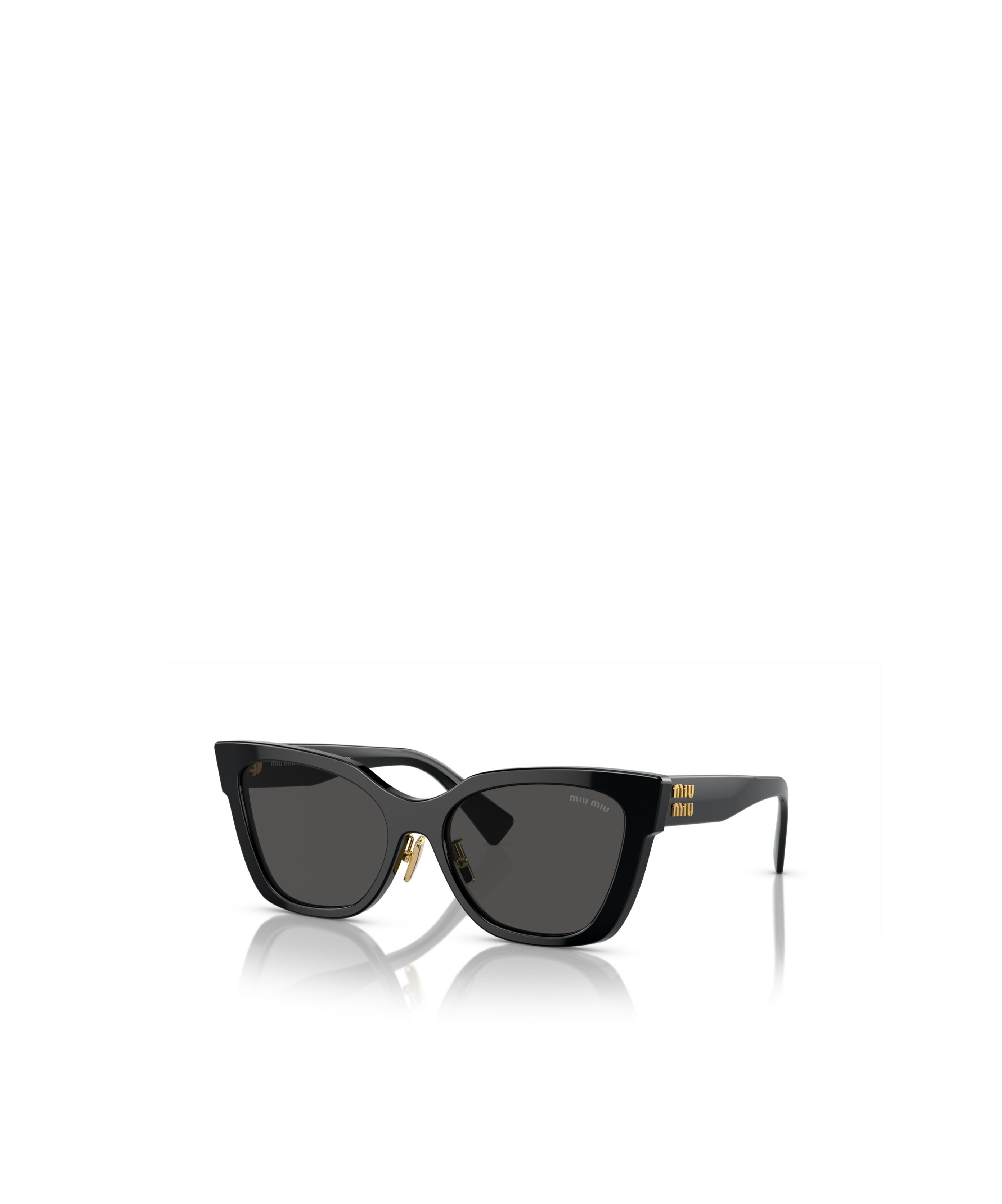 Miu Miu Logo Sunglasses In Black