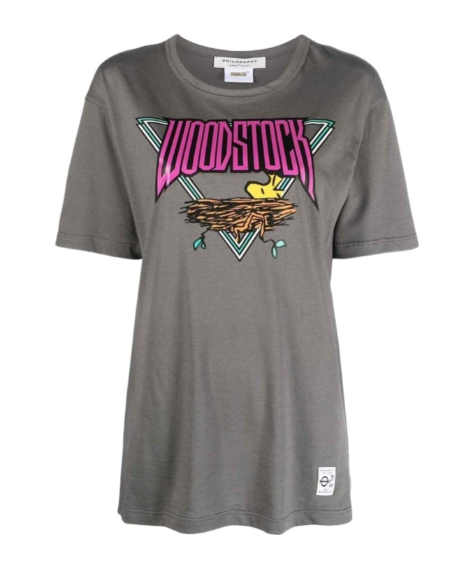 Philosophy Di Lorenzo Serafini "peanuts" T-shirt In Gray