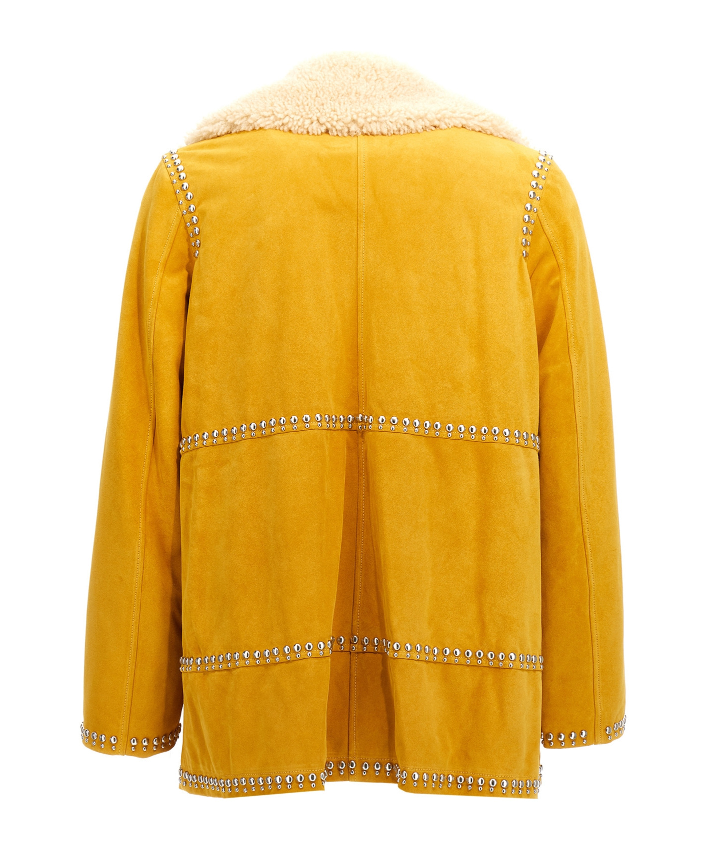Wales Bonner Long-sleeved Leather Jacket In Orange