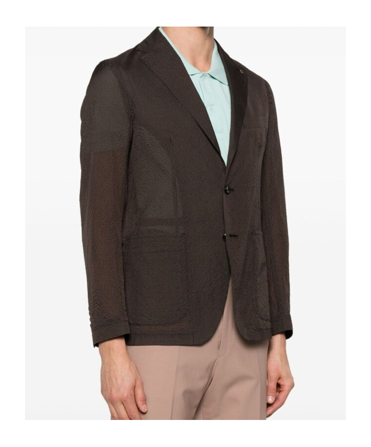 Tagliatore Long-sleeved Suit Coat In Black