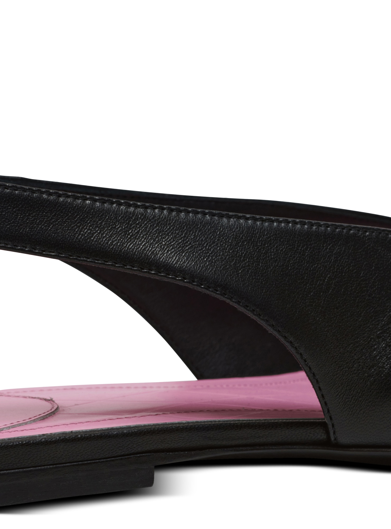 Balmain Flat Eden Slingbacks In Lambskin Leather In Black
