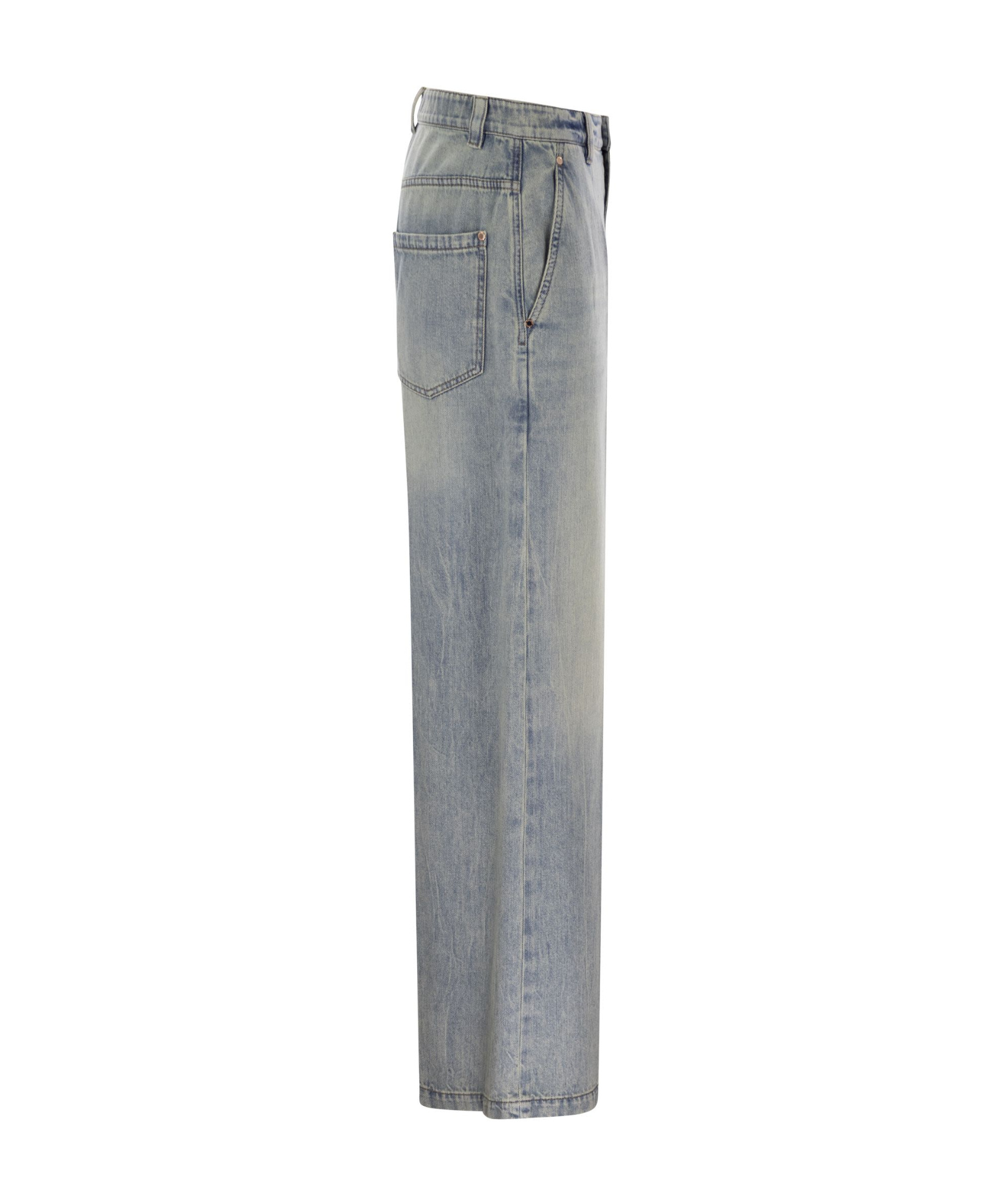 Brunello Cucinelli Belt-loop Jeans In Gray