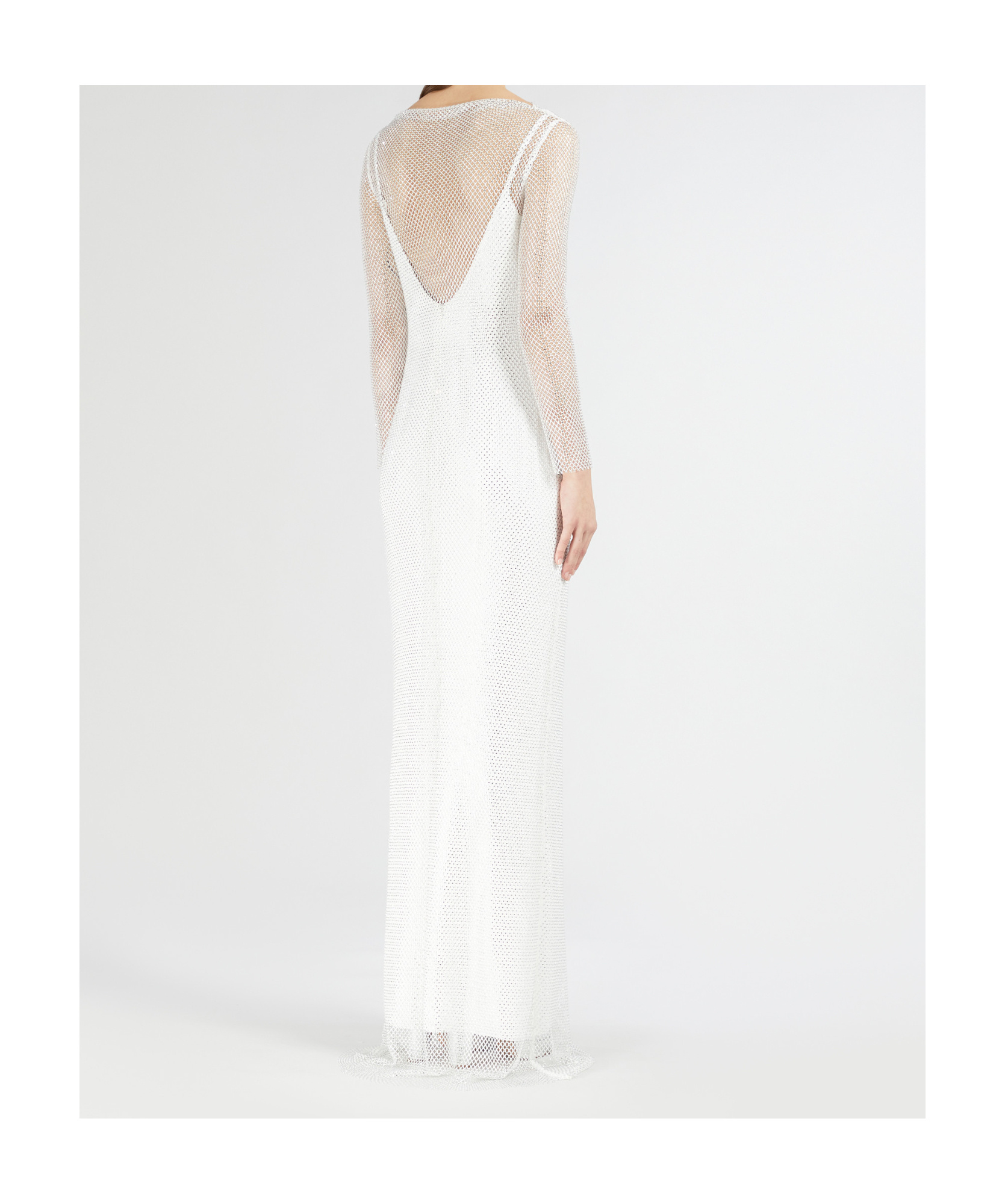 Max Mara Long Sleeve Dress In White