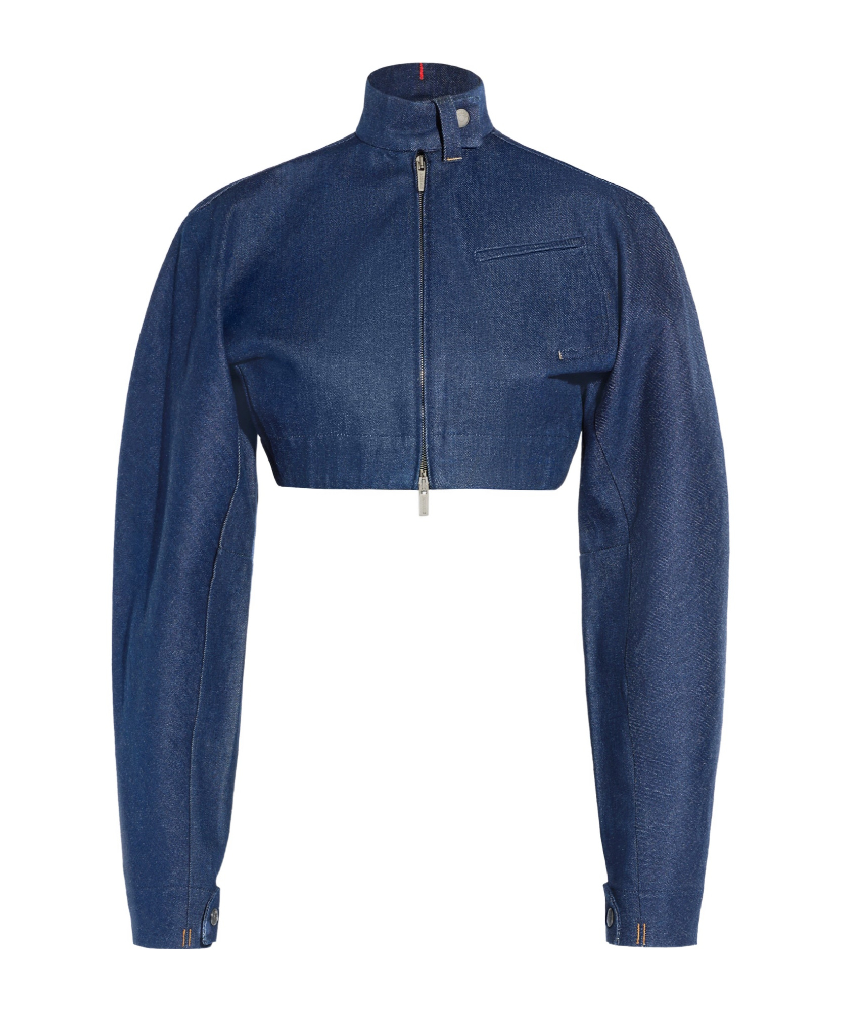 Jacquemus Long-sleeved Denim Coat In Blue