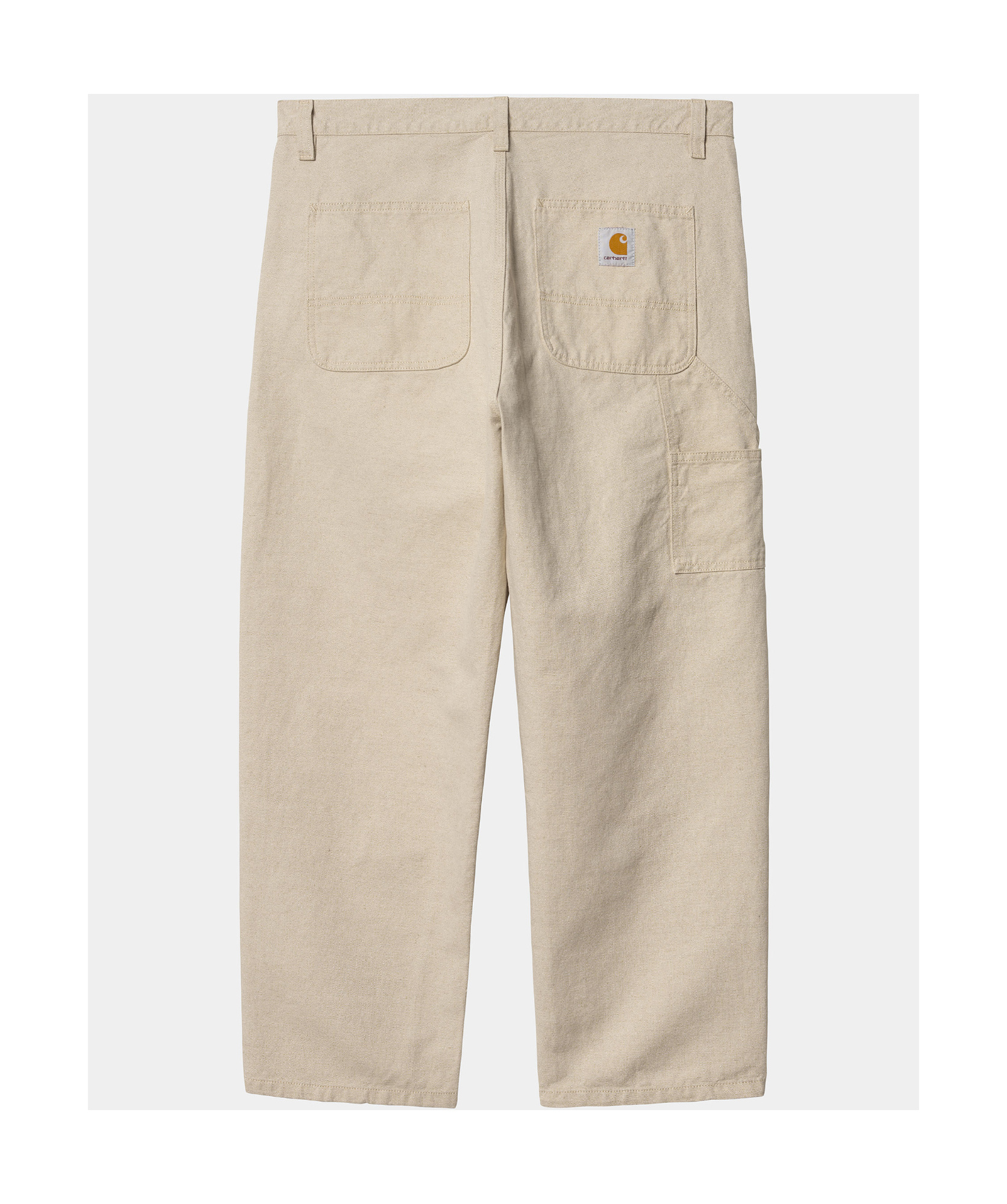 Carhartt Wip Walter Double Knee Logo-patch Tapered Trousers In Neutral
