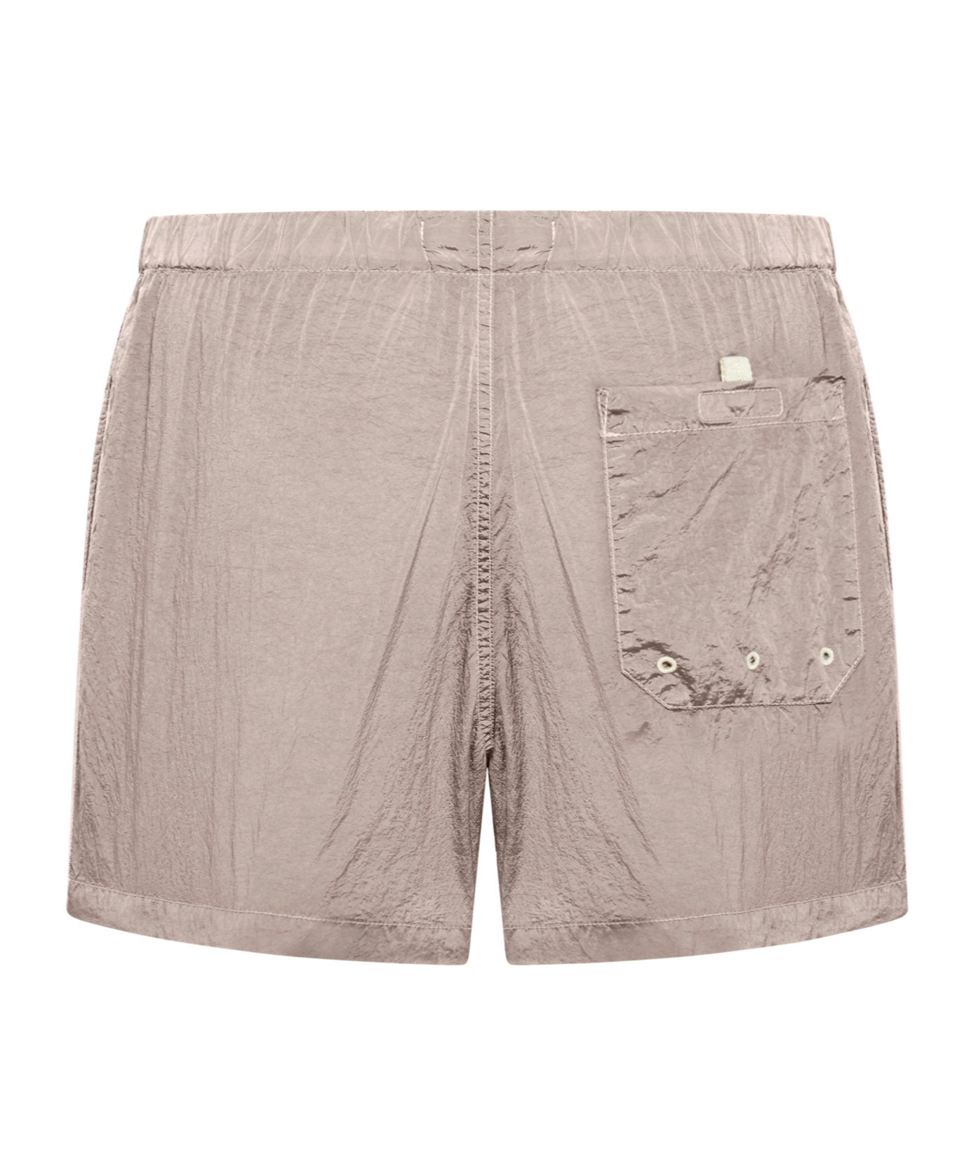 Stone Island Compass Patch Mid-rise Swim Shorts In Nude