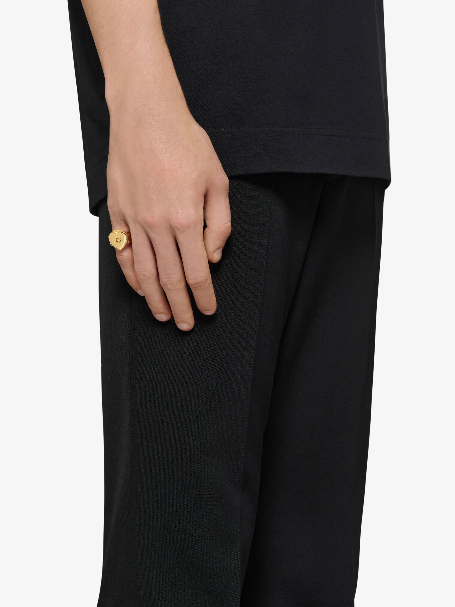 Givenchy Mirror Heart-shaped Ring In Yellow