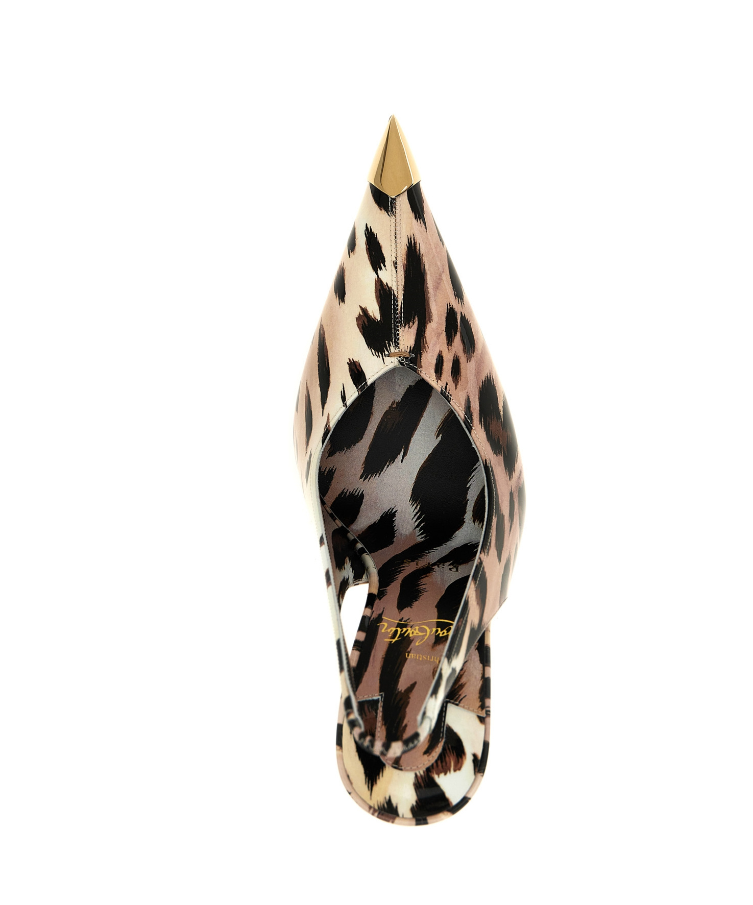 Christian Louboutin 'wild' Animal Print Cap Toe Pump In Nude