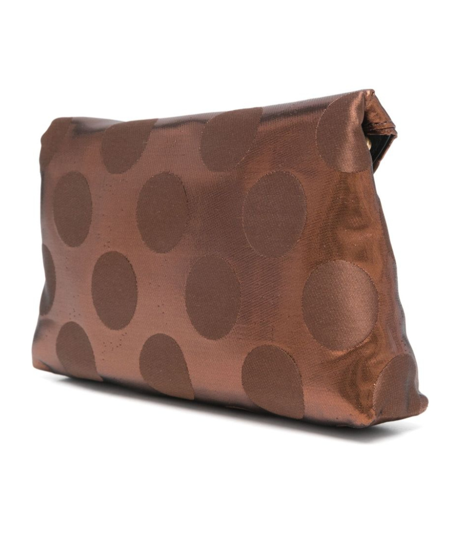 Dries Van Noten Polka Dot Clutch In Brown