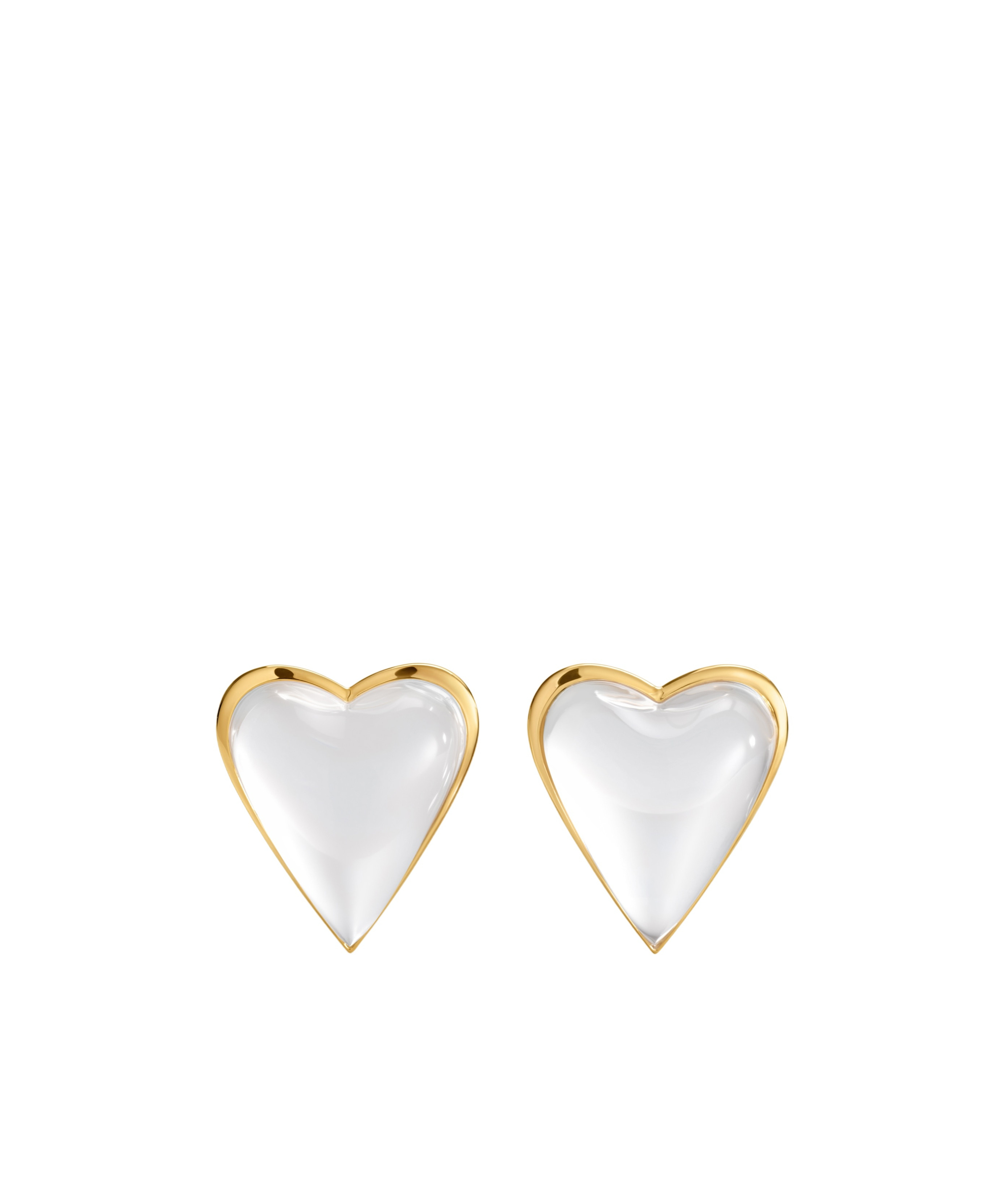 Alaïa Bombe Heart Embellished Earrings In White