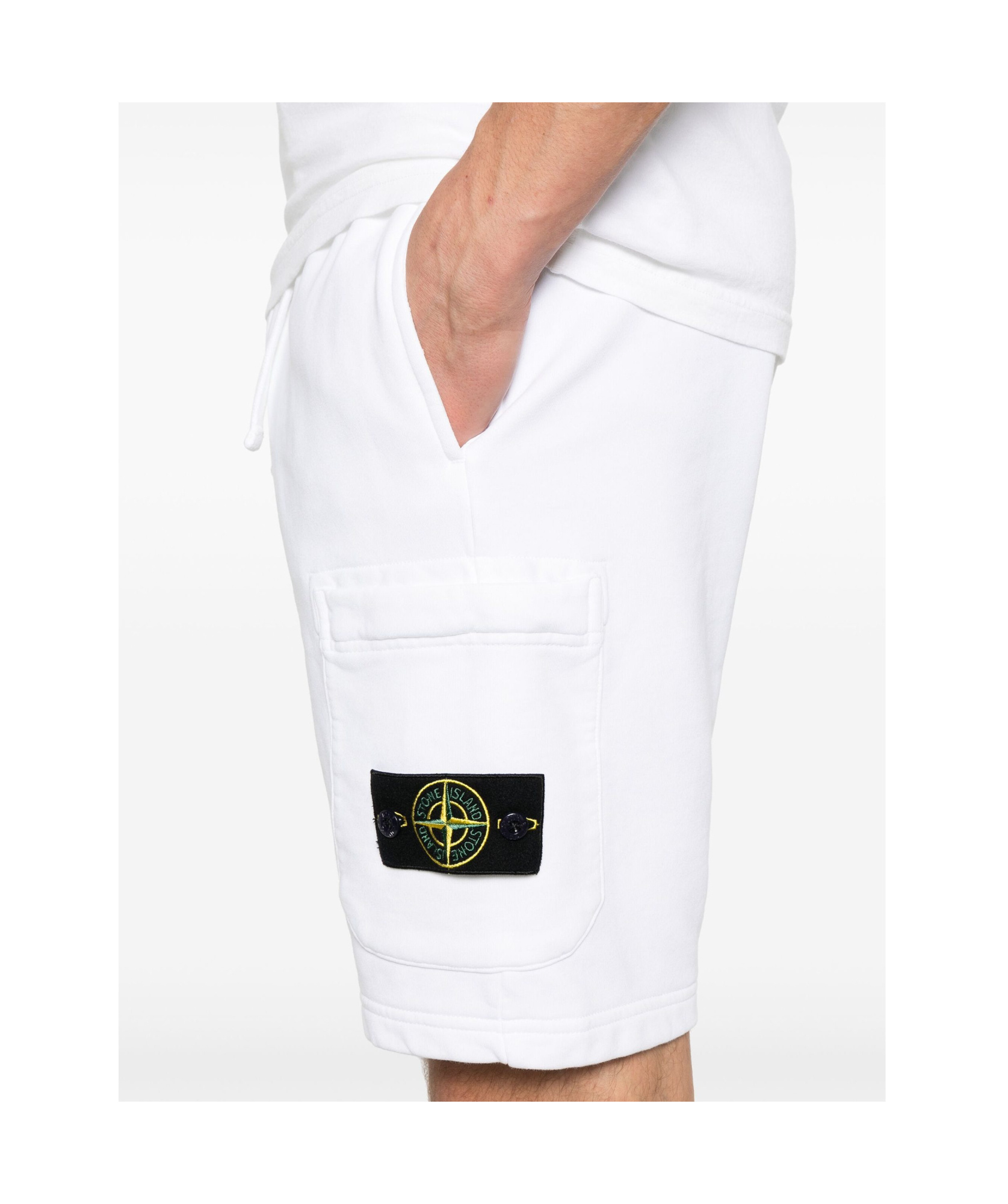 Stone Island Bermuda Shorts In White