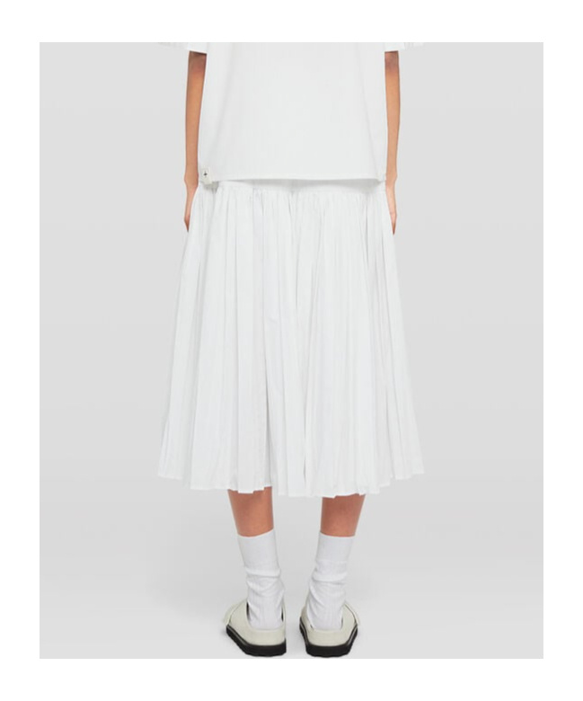 Jil Sander Voluminous Basque Skirt Optic White In White