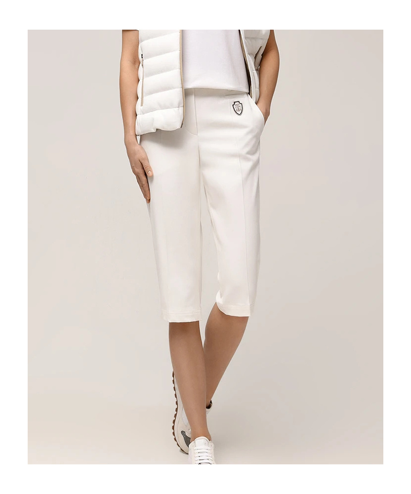 Brunello Cucinelli Belt Loop Shorts In White