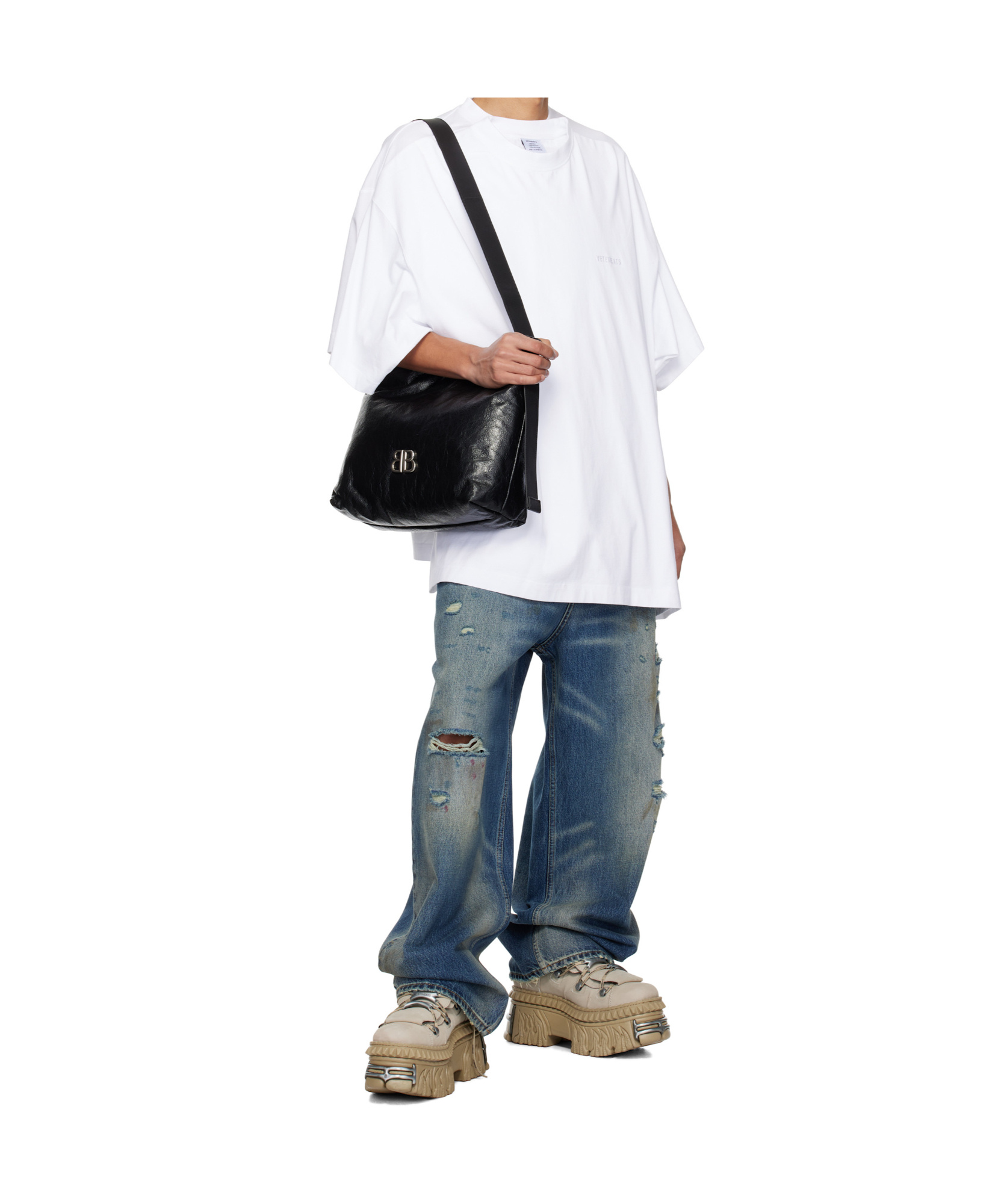 Vetements Round Neck T-shirt In White