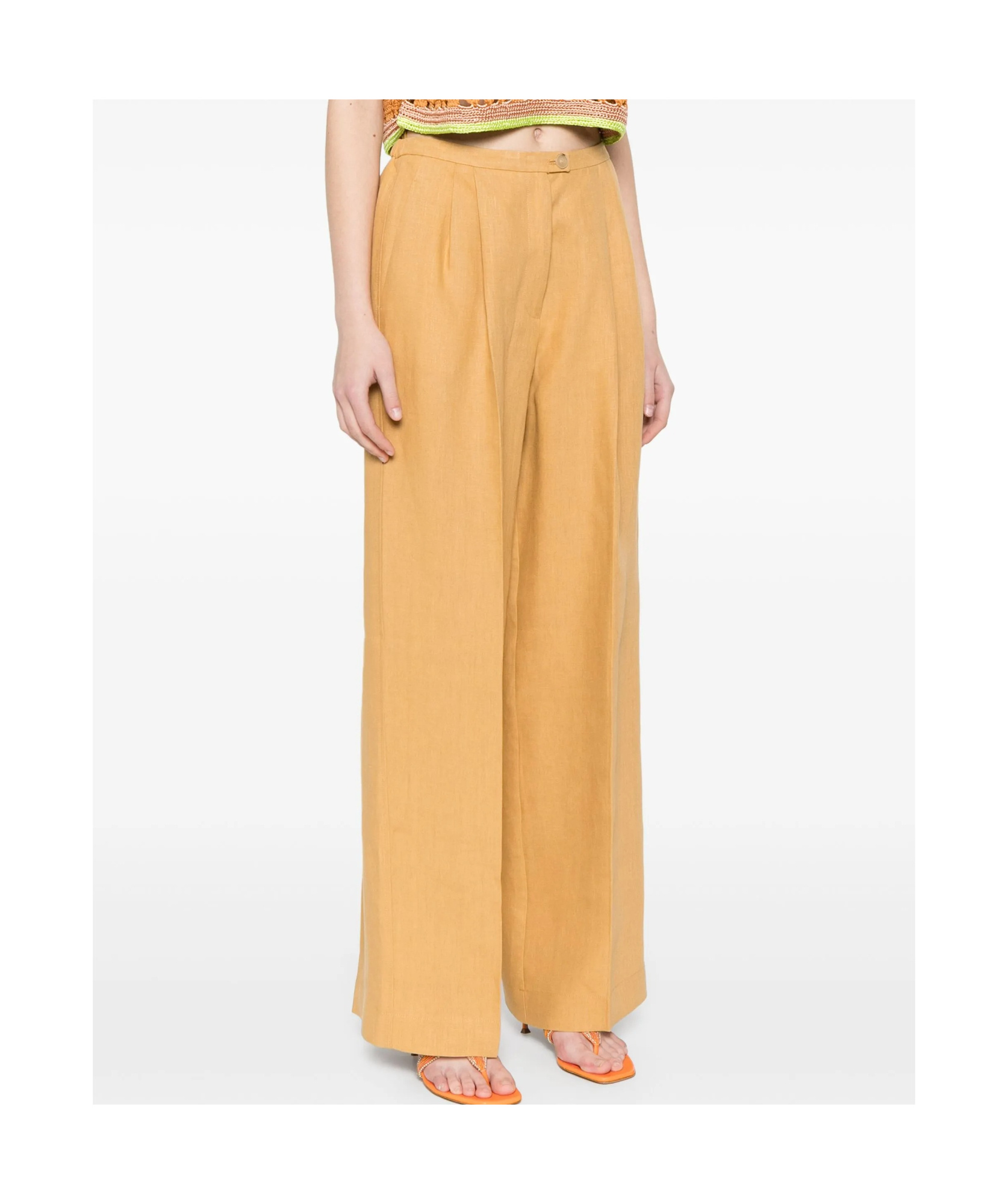 Shop Forte Forte Linen Darted Trousers