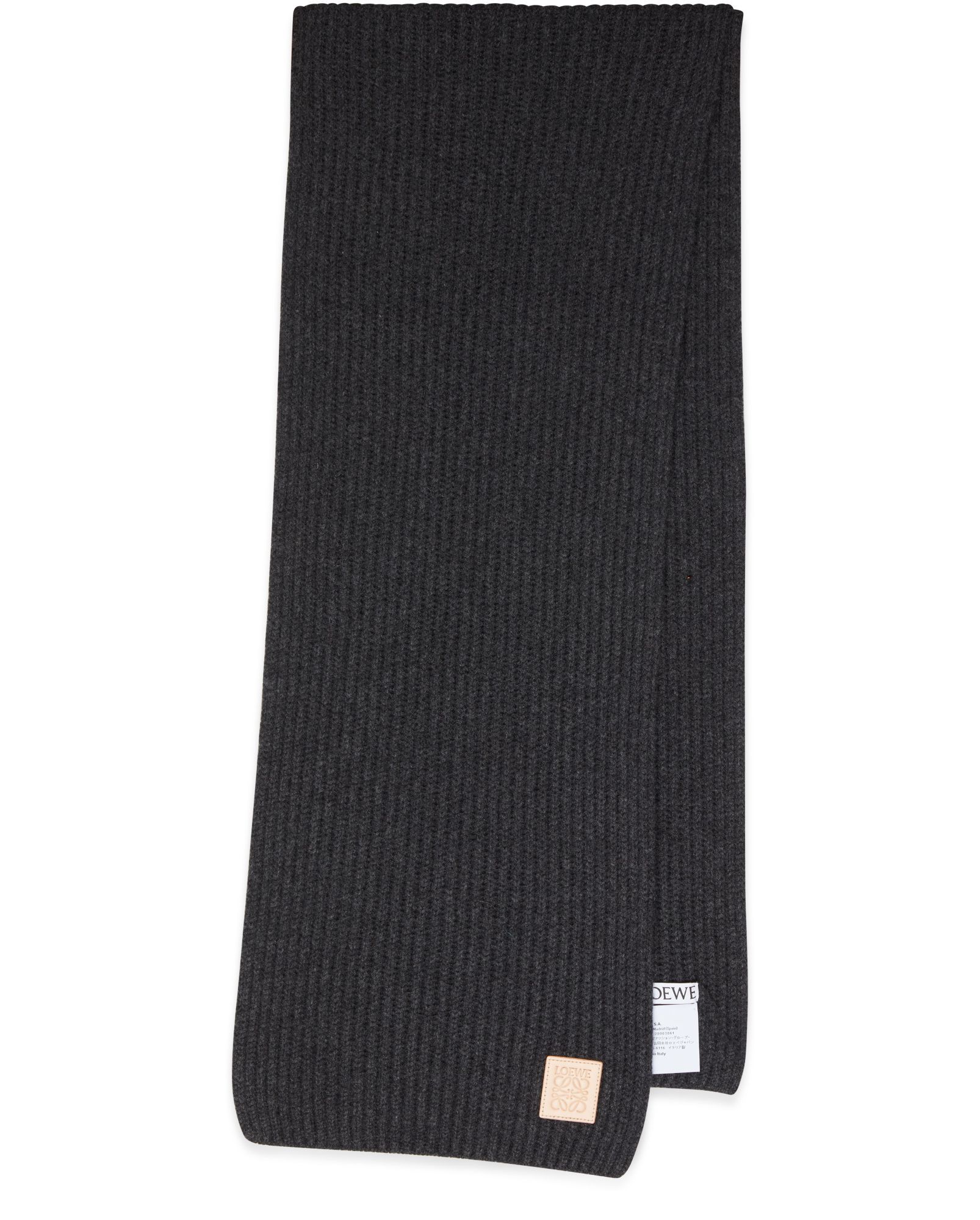 Shop Loewe Logo Scarf In Black