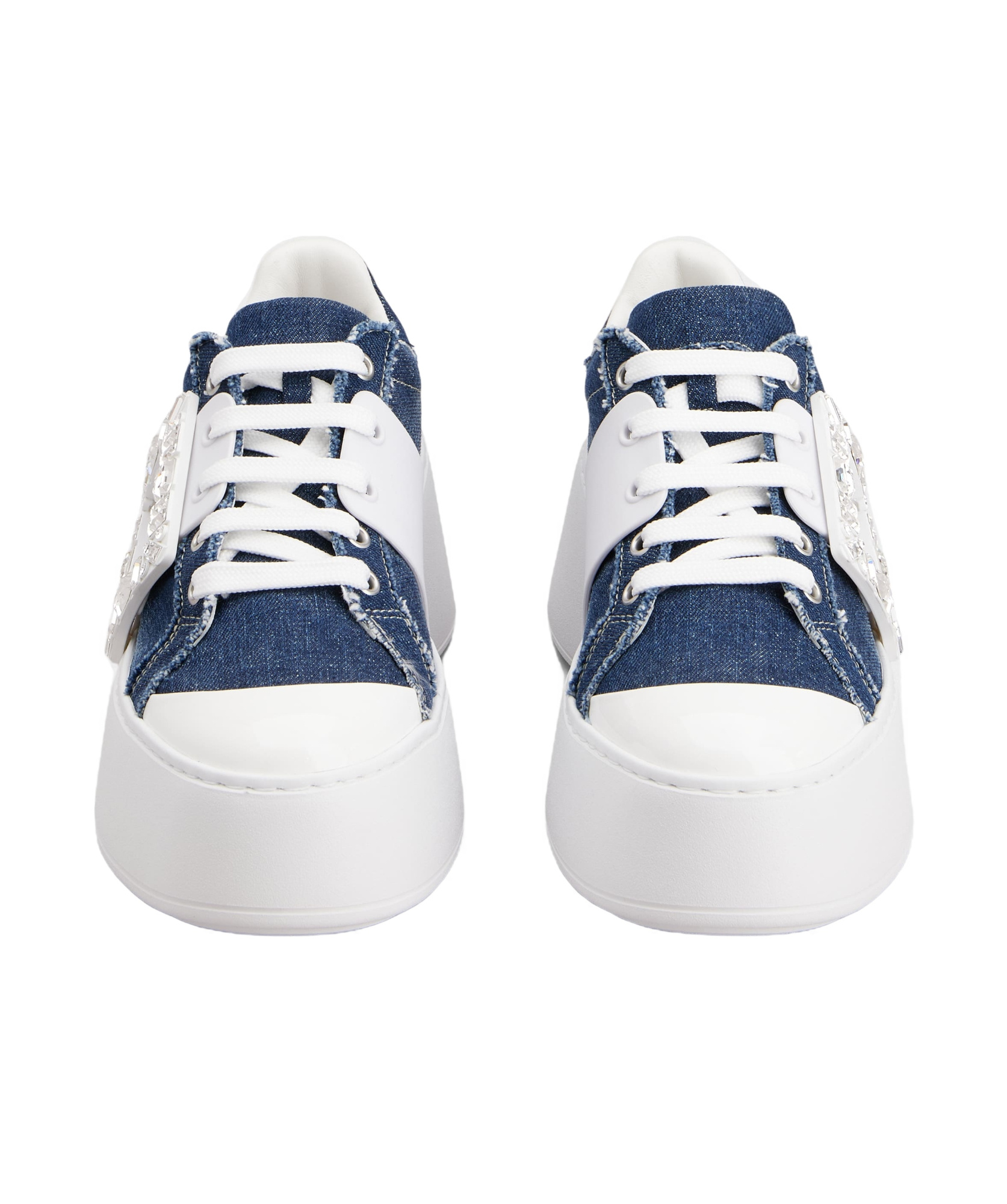 ROGER VIVIER VIV' SKATE SNEAKERS IN DENIM