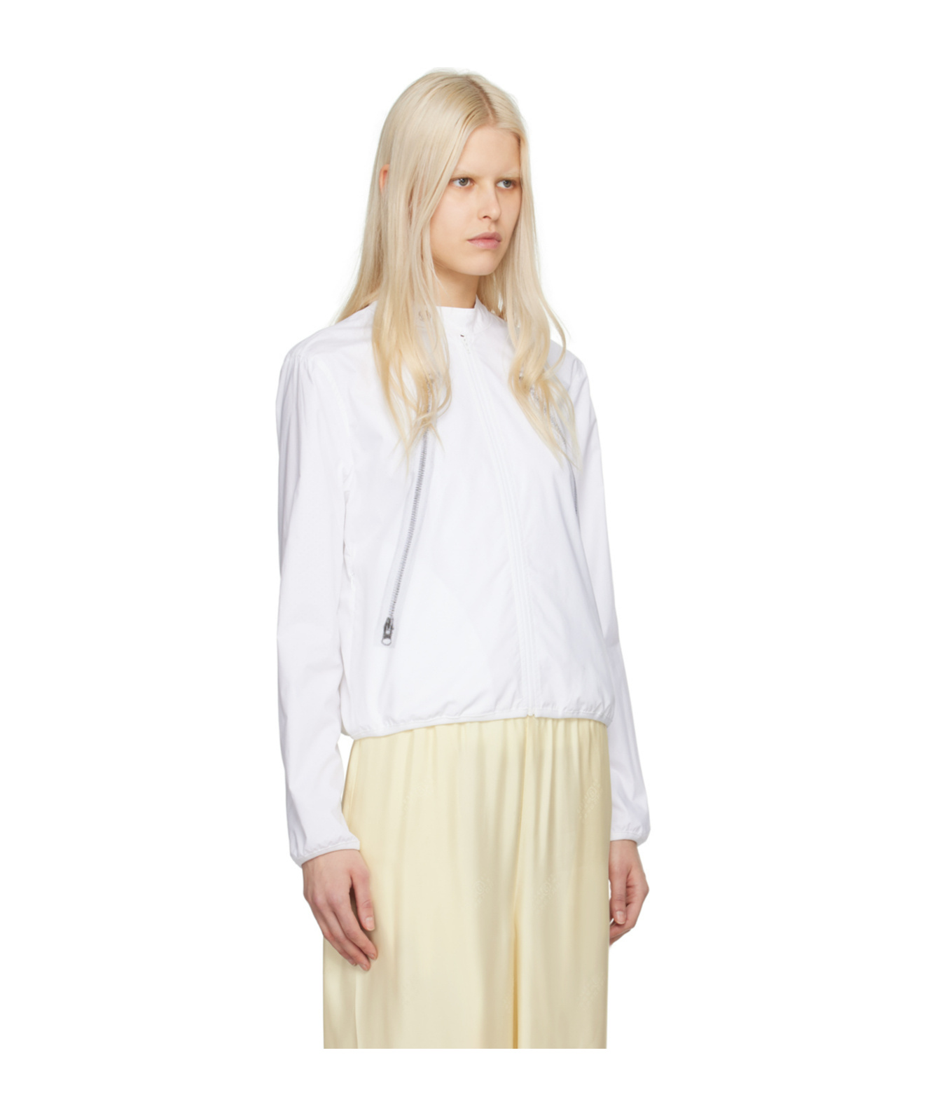 Shop Mm6 Maison Margiela Graphic-print Bomber Jacket In White