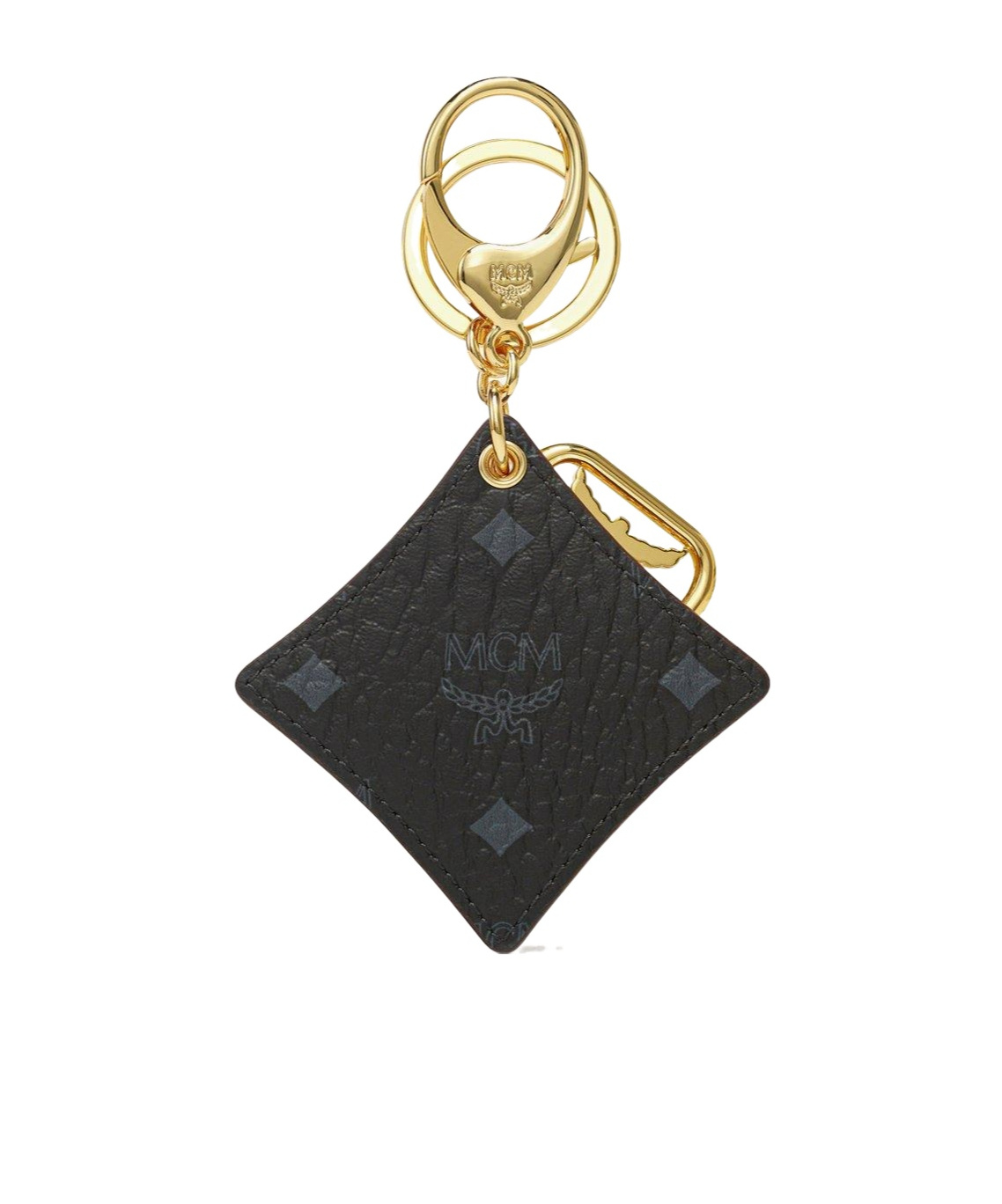 Mcm Aren Bicolor Diamond Key Charm In Visetos