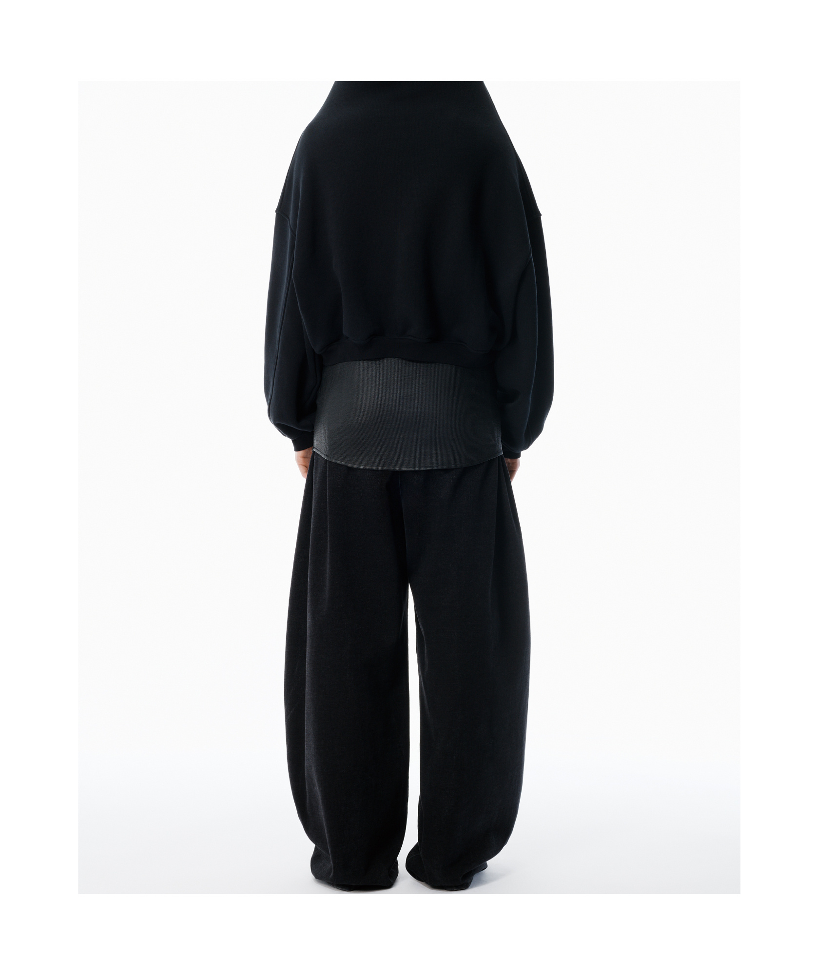 Alexander Wang Zip-up Drawstring Hoodie In Black