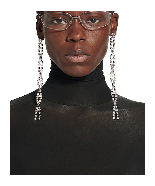 Balenciaga Women's Riviera Earrings In Shiny Silver