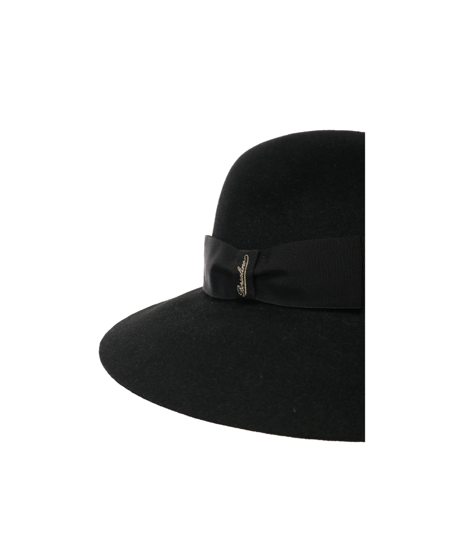 Borsalino Wide Brim Hat In Black