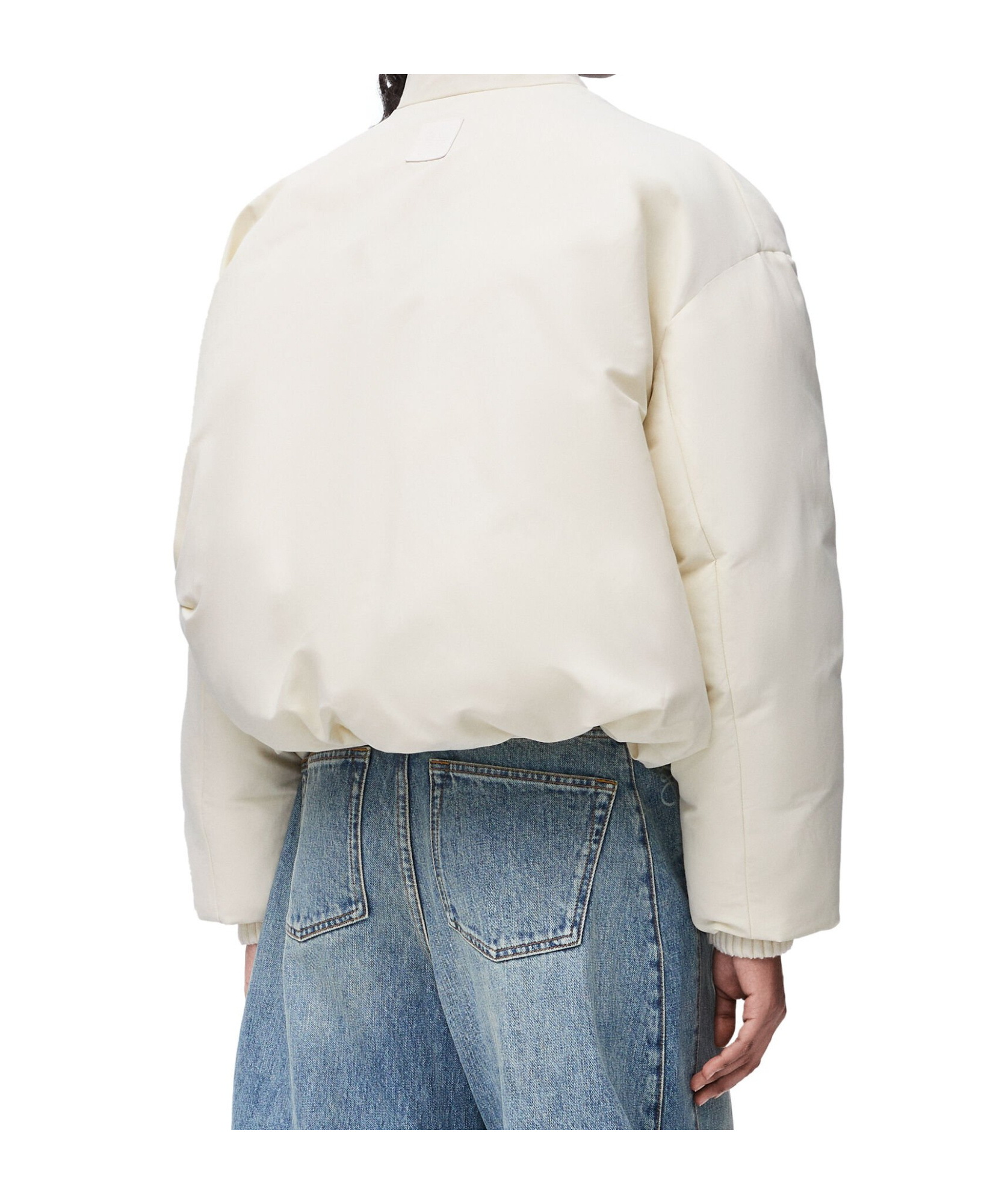 Shop Loewe Puffer Jacket In Technical Cotton Blend In White