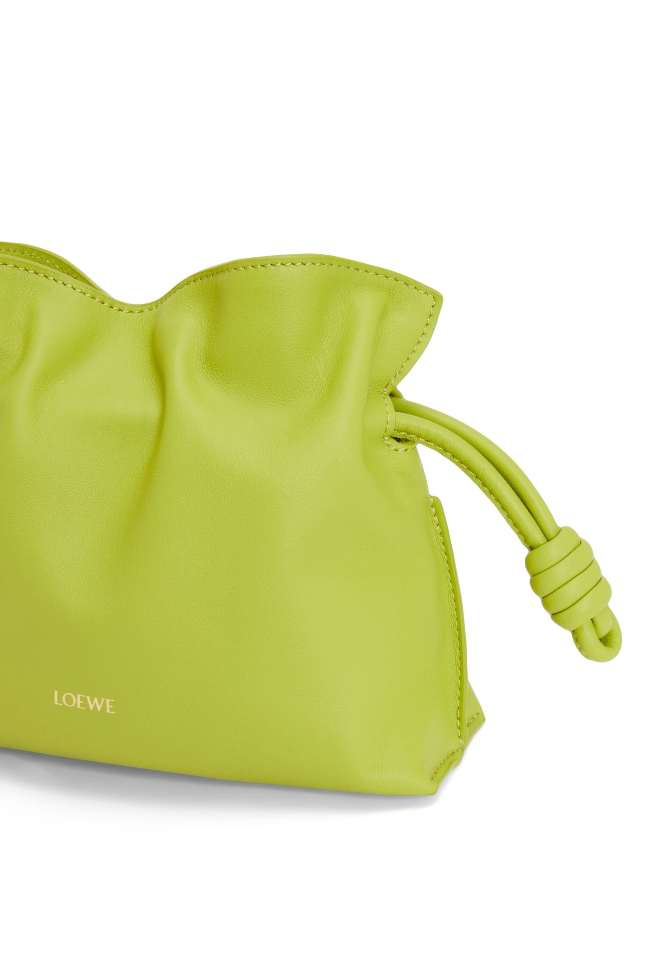 Loewe Mini Flamenco Clutch In Nappa Calfskin In Green