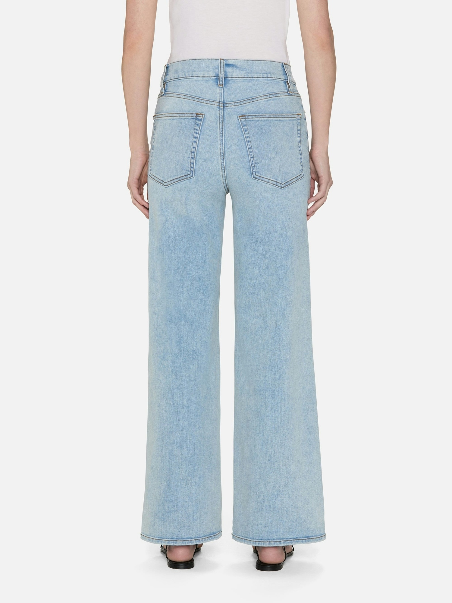 Frame Le Slim Palazzo High-rise Wide-leg Jeans In Blue