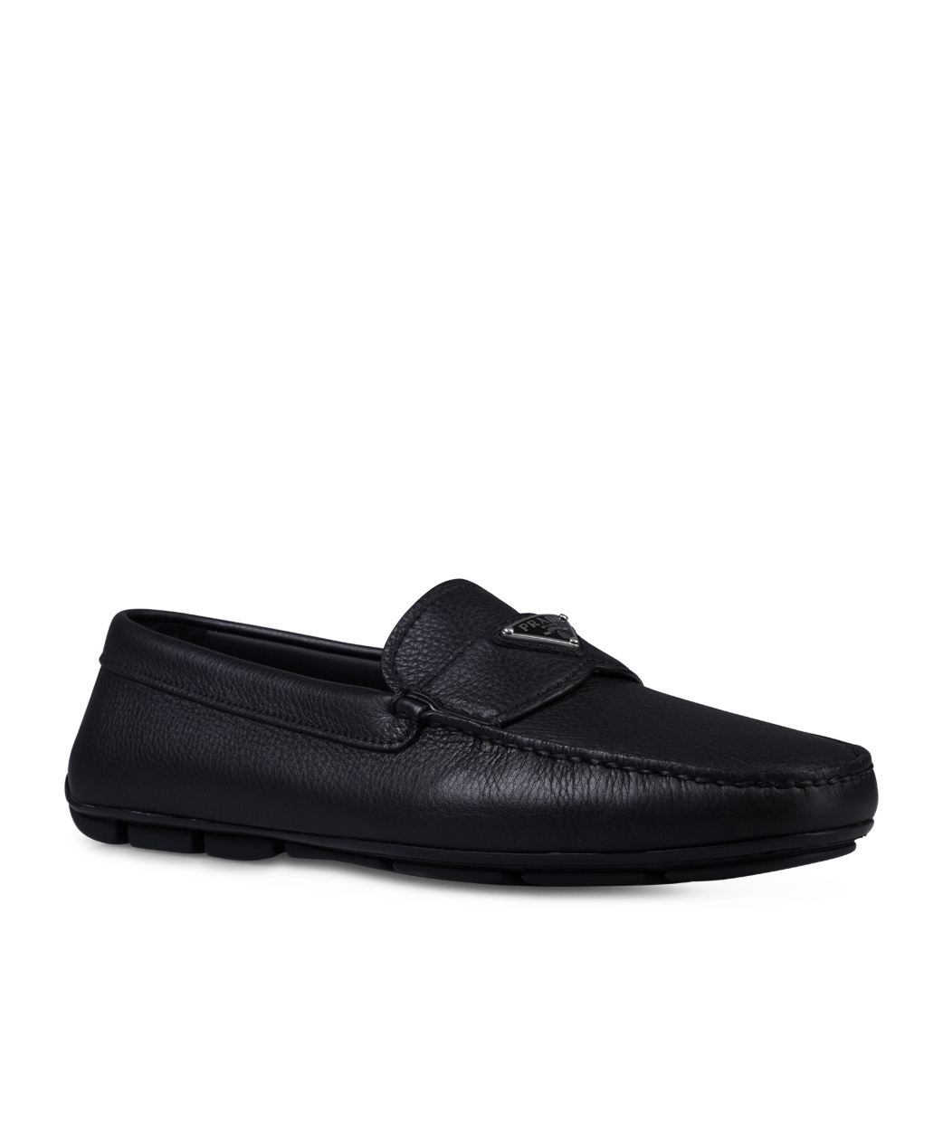 Prada Drive Leather Loafers In Black