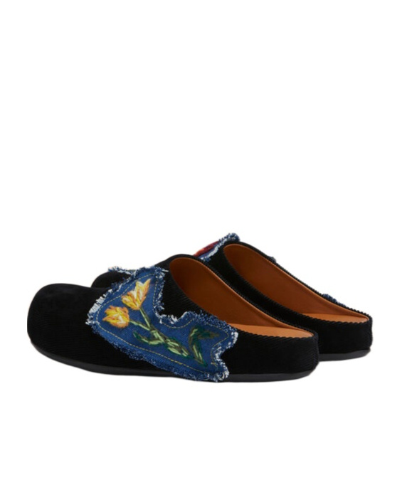 Marni Floral Embroidered Flat Back Sandals In Multi