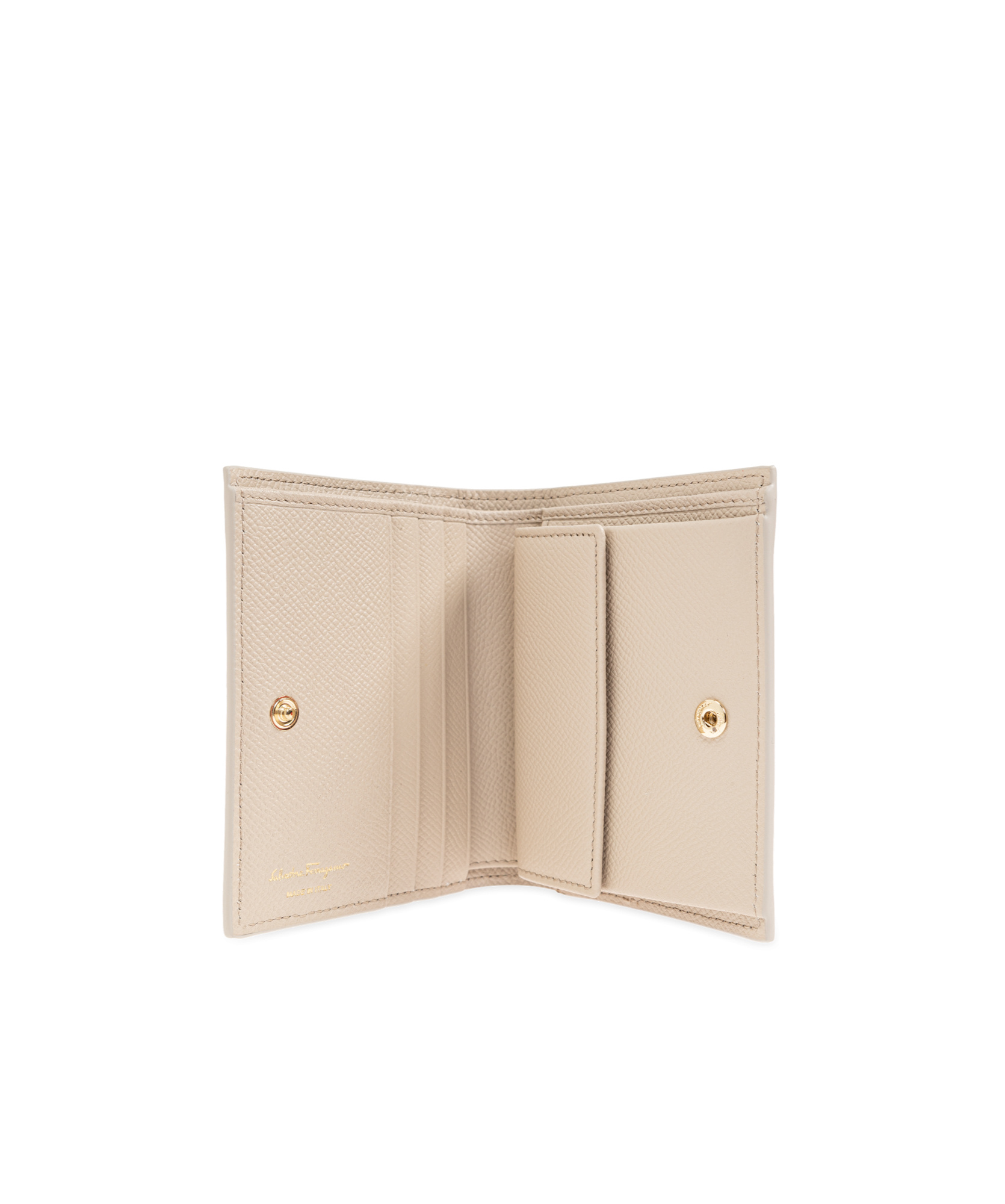 Ferragamo Leather Wallet In Nude