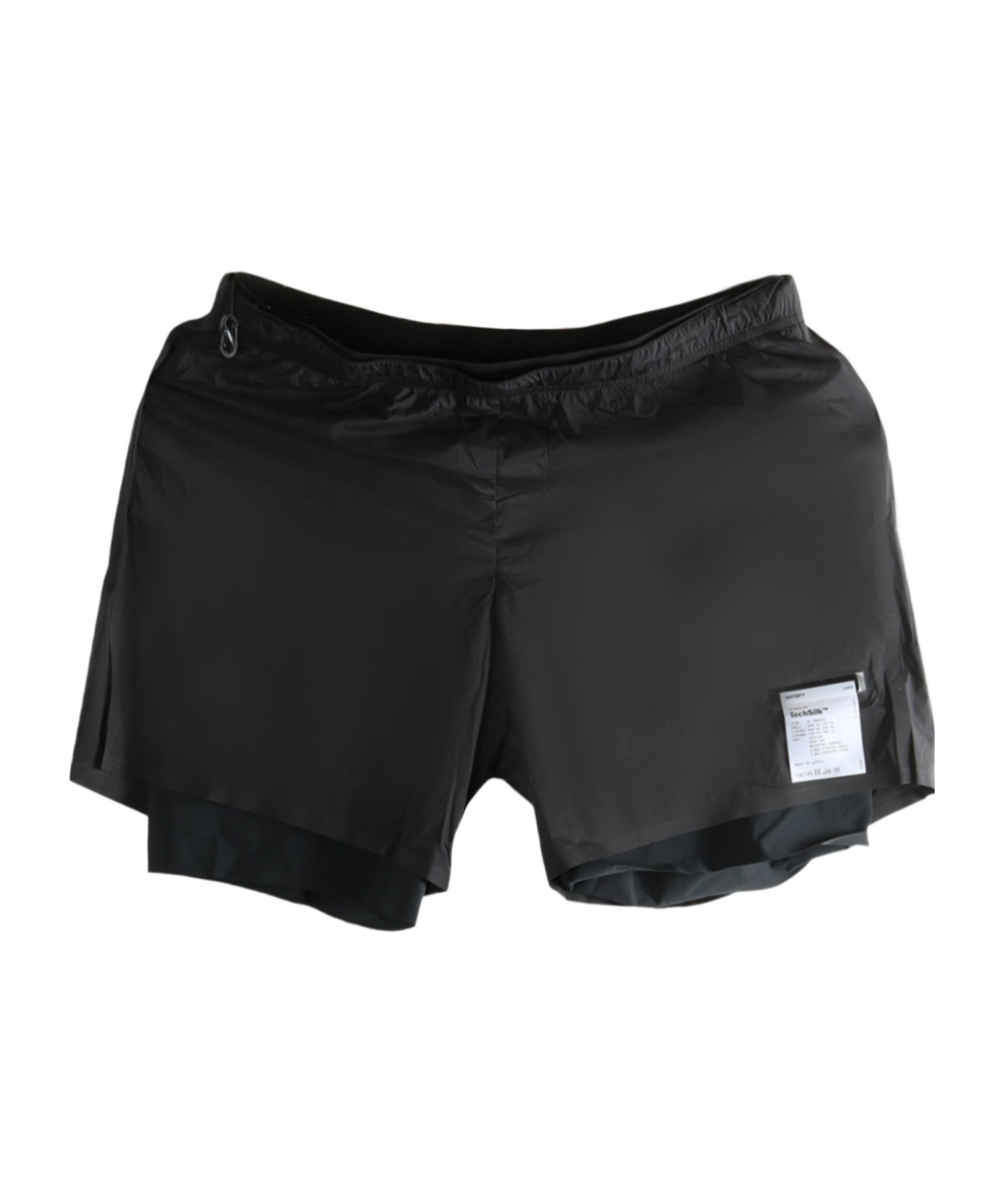Satisfy Elastic Waist Sports Shorts In Black