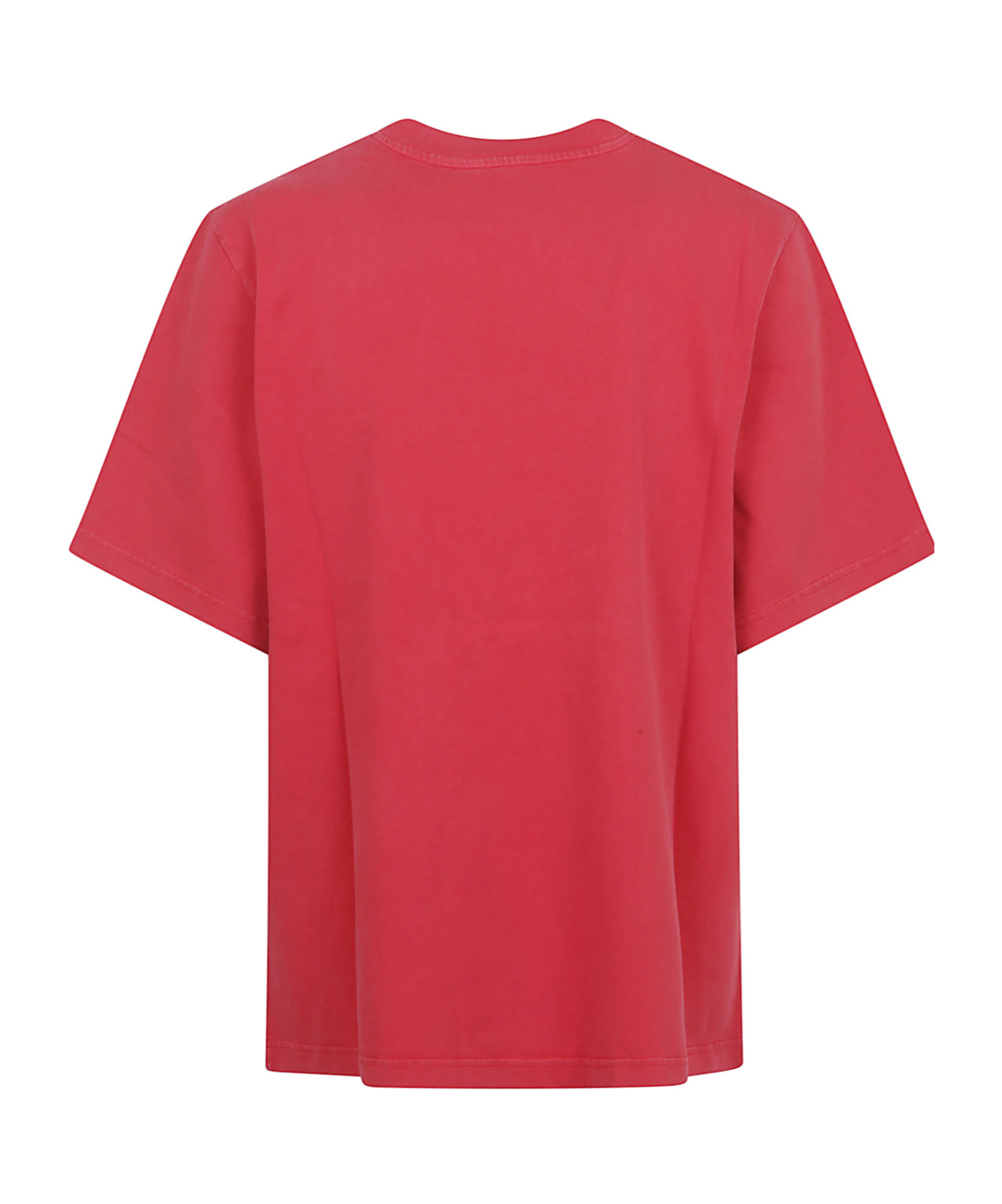 Casablanca Oversized Red Cotton T-shirt With Graphic Front Print In Red