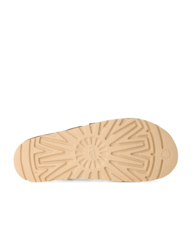 Ugg Goldenstar Flat Slingback Suede Sandals In Brown