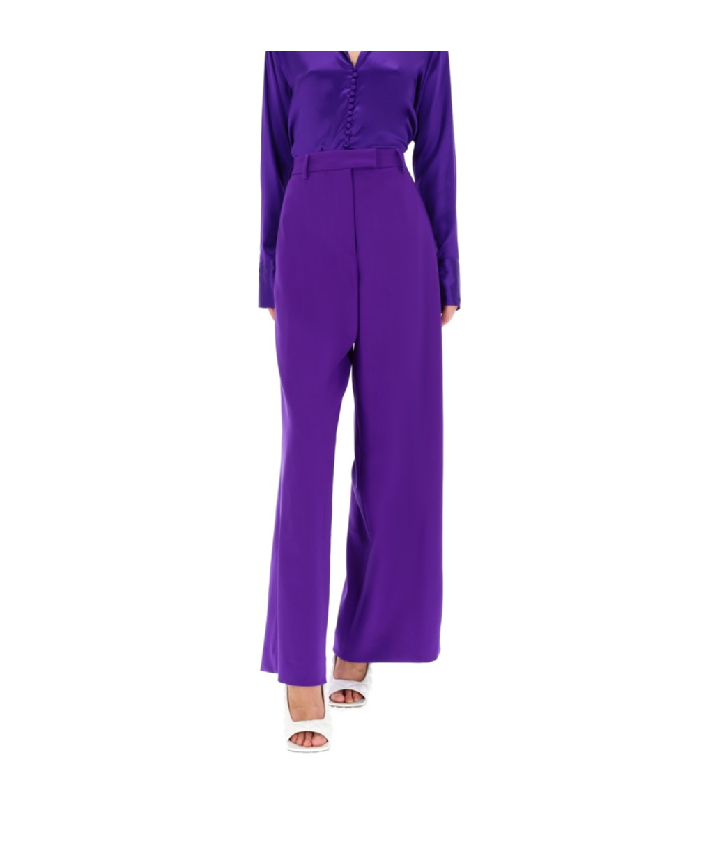 Dries Van Noten Belt Loop Casual Pants In Purple