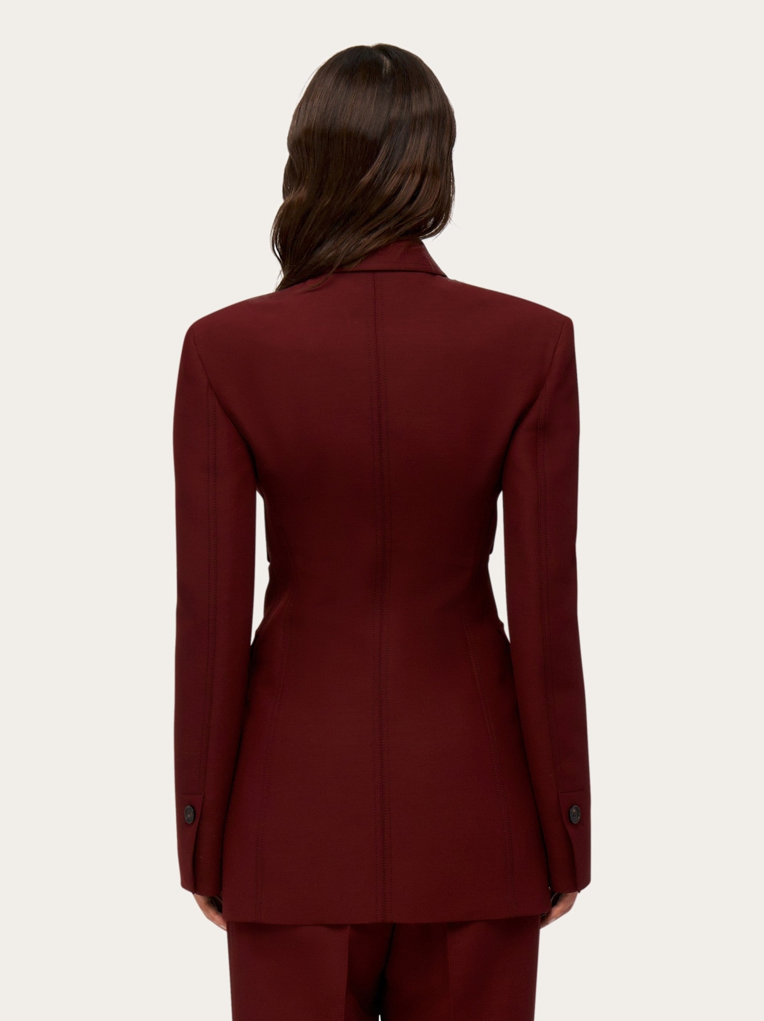 Shop Ferragamo Button Pocket Wool Casual Jacket In Brown