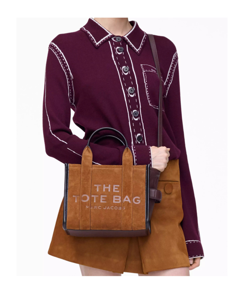 Marc Jacobs The Suede Small Tote Bags In Brown