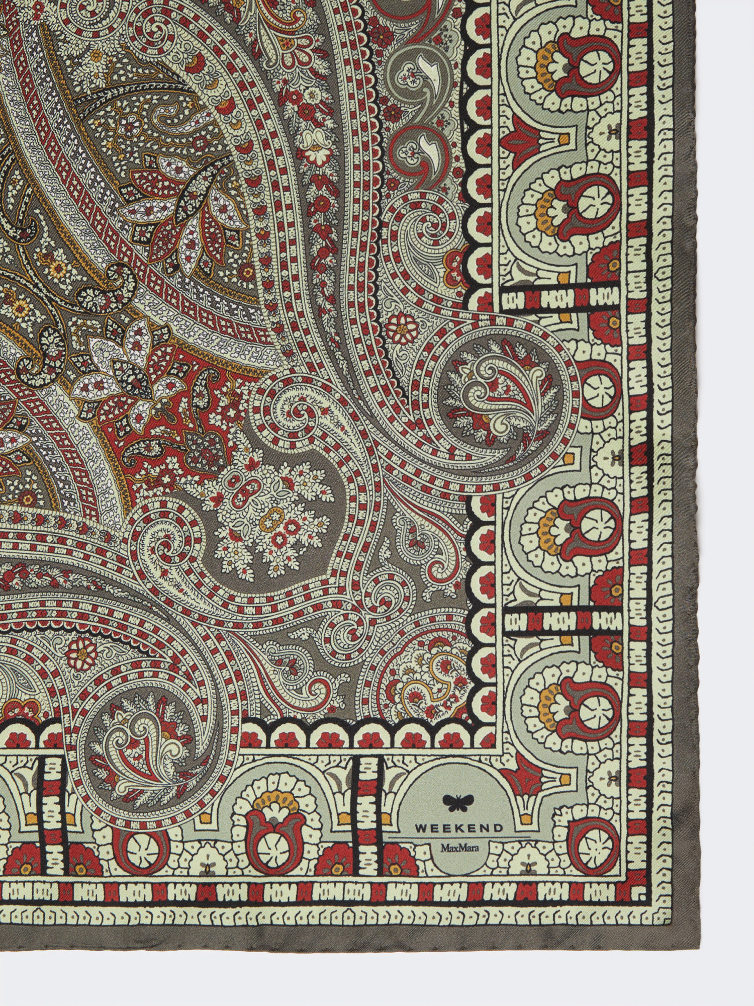 Weekend Max Mara Pattern-printed Foulard In Green