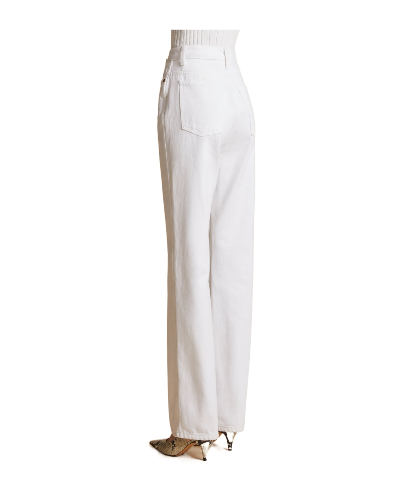 Khaite Danielle Straight-leg Jeans In White