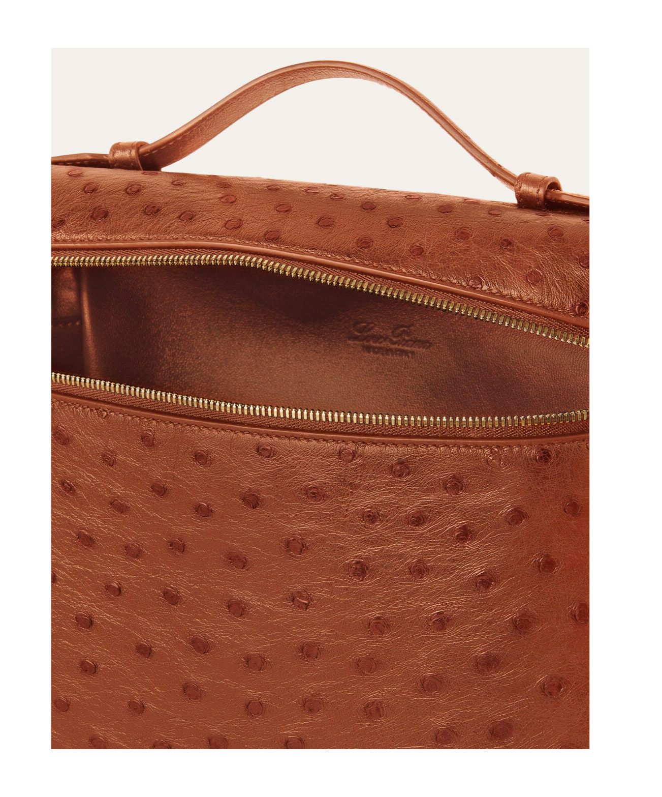 Loro Piana Signature Extra Pocket Backpack In Cognac/sun Gold