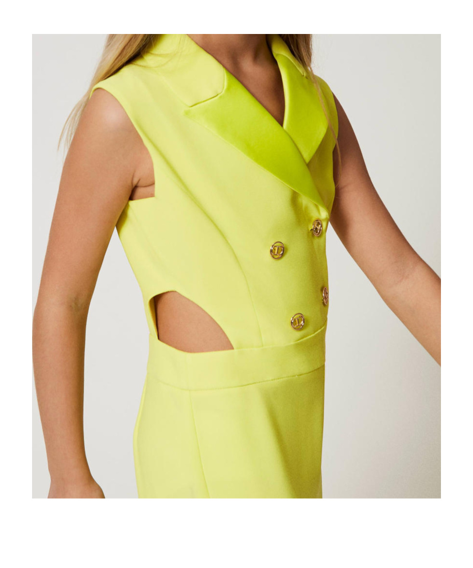 Twinset Hollow Jumpsuit In Yellow