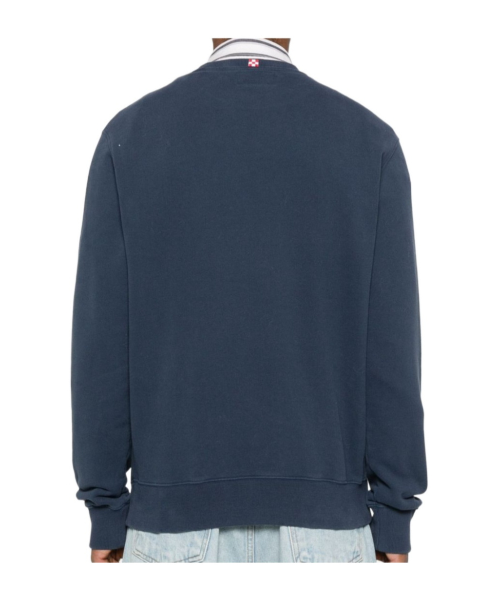 Mc2 Saint Barth Blue Crewneck Graphic Sweatshirt In Blue