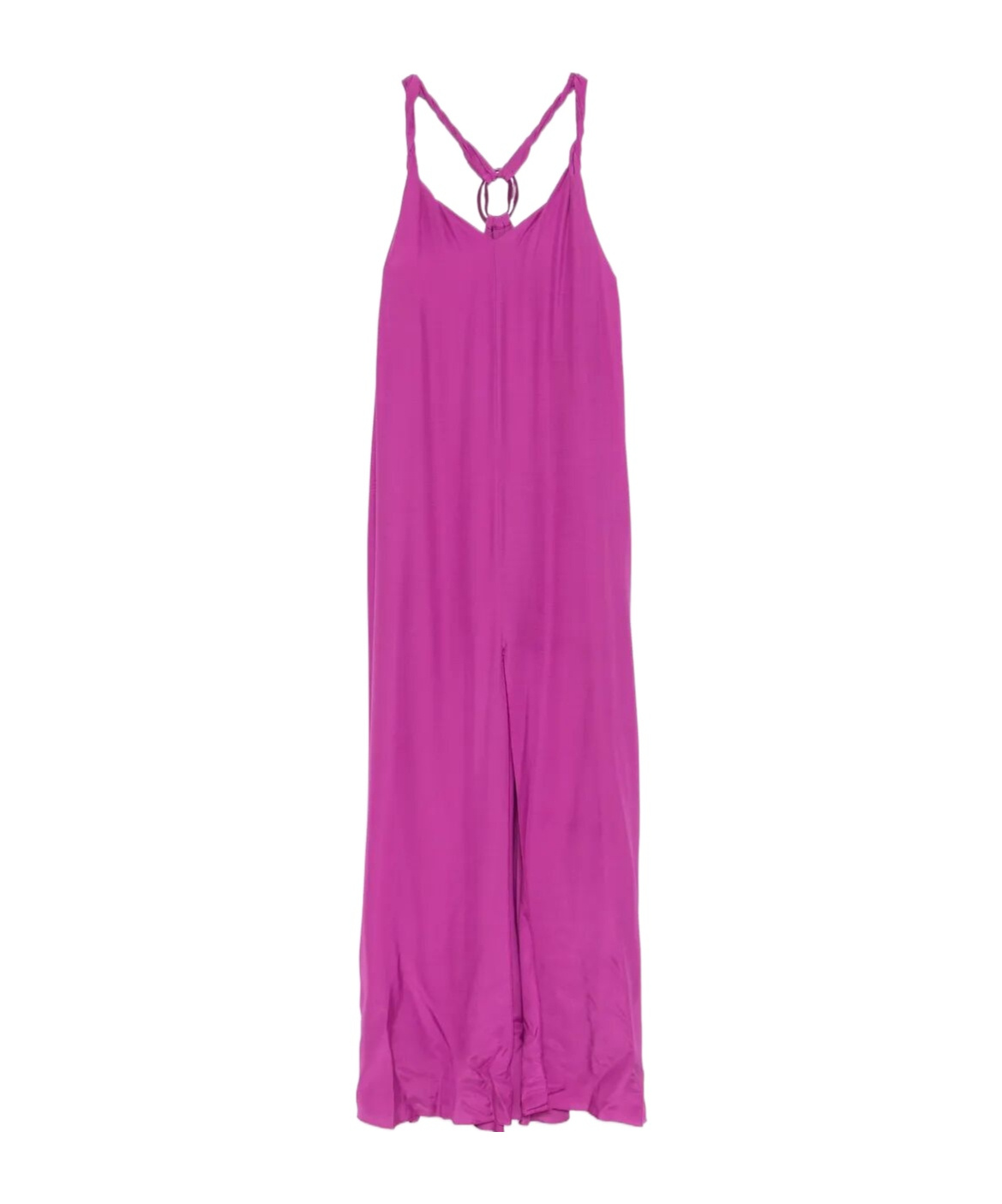 Patrizia Pepe Vestido Largo Con Cuello En V In Pink
