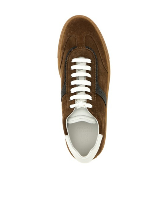 Brunello Cucinelli Lace-up Low-cut Casual Shoes In Brown