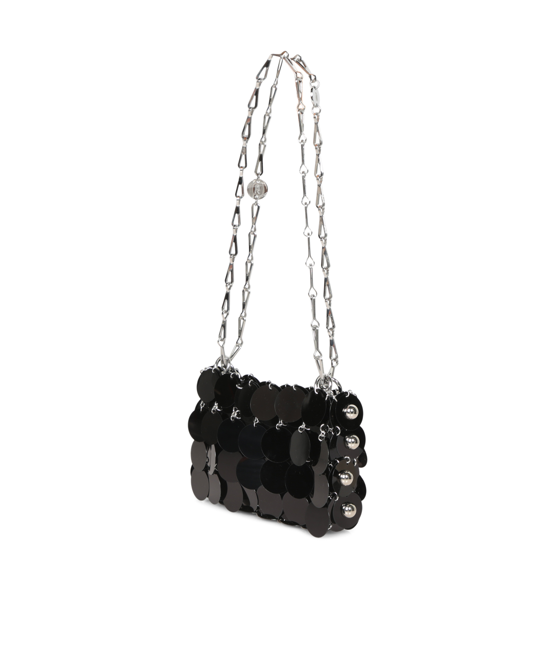 Rabanne Sparkle Shoulder Bag In Black