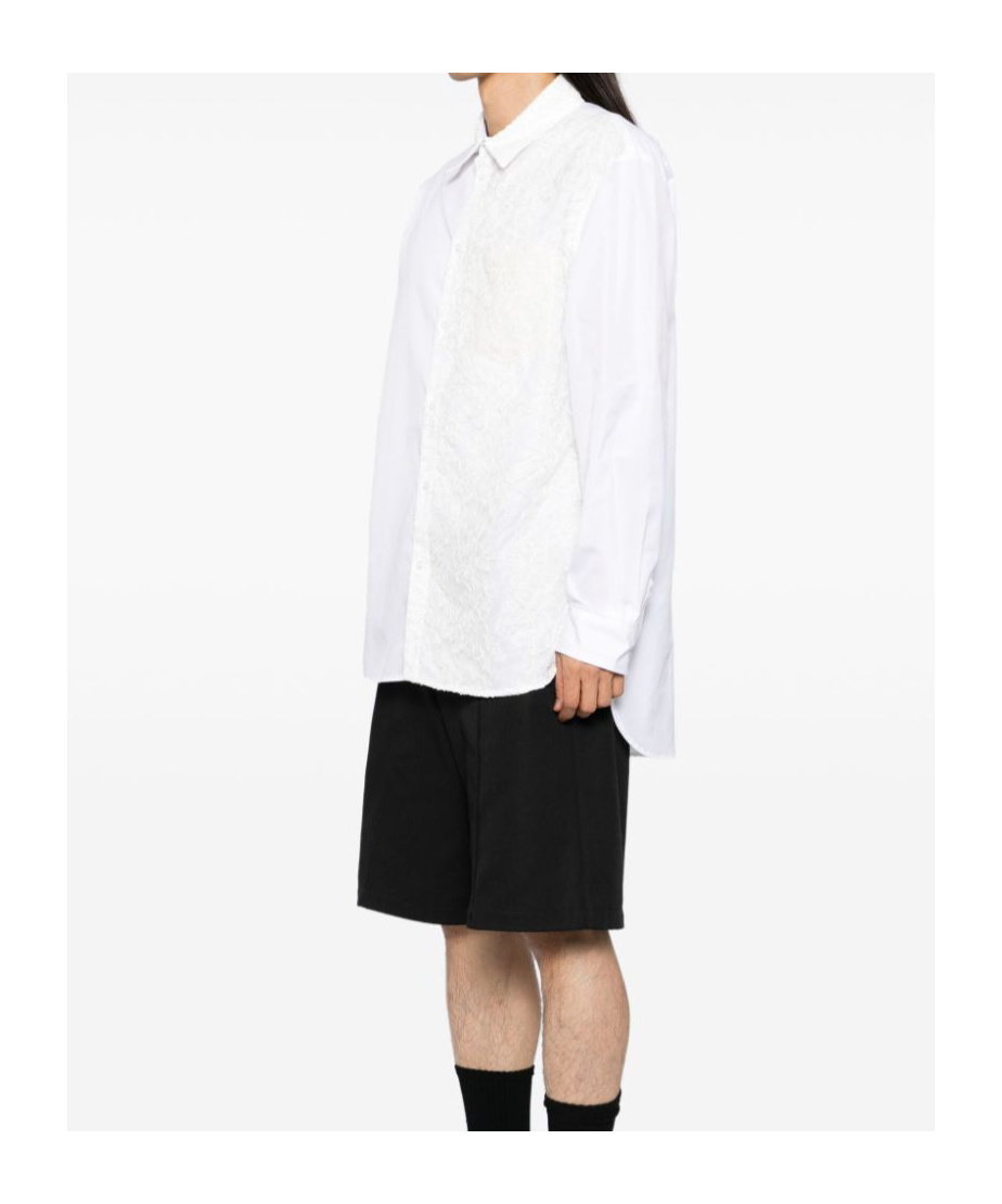 Simone Rocha Carnation Bow-embroidered Cotton-poplin Shirt In White