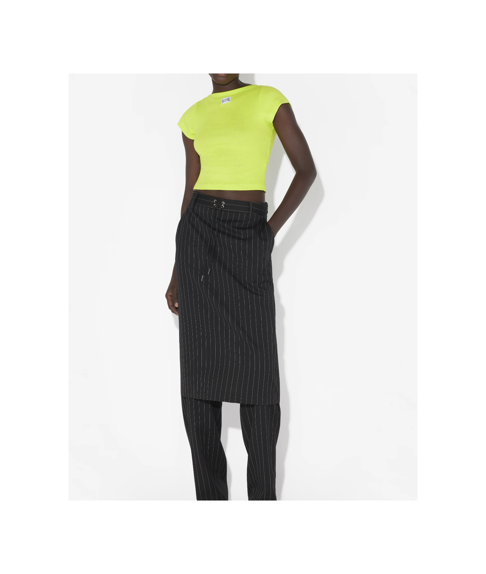 Jean Paul Gaultier The Gaultier Short Sleeves T-shirt In Yellow