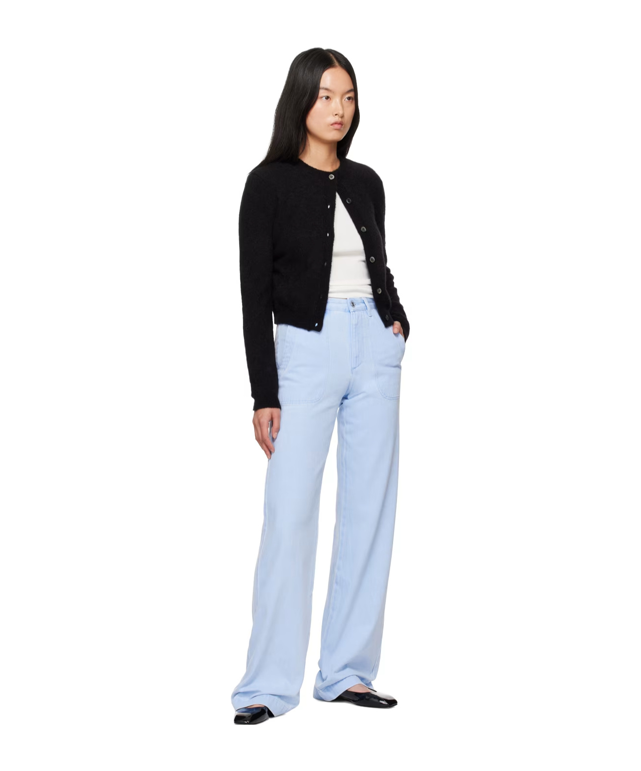 Apc A.p.c. Mila Virgin Wool Cardigan In Black