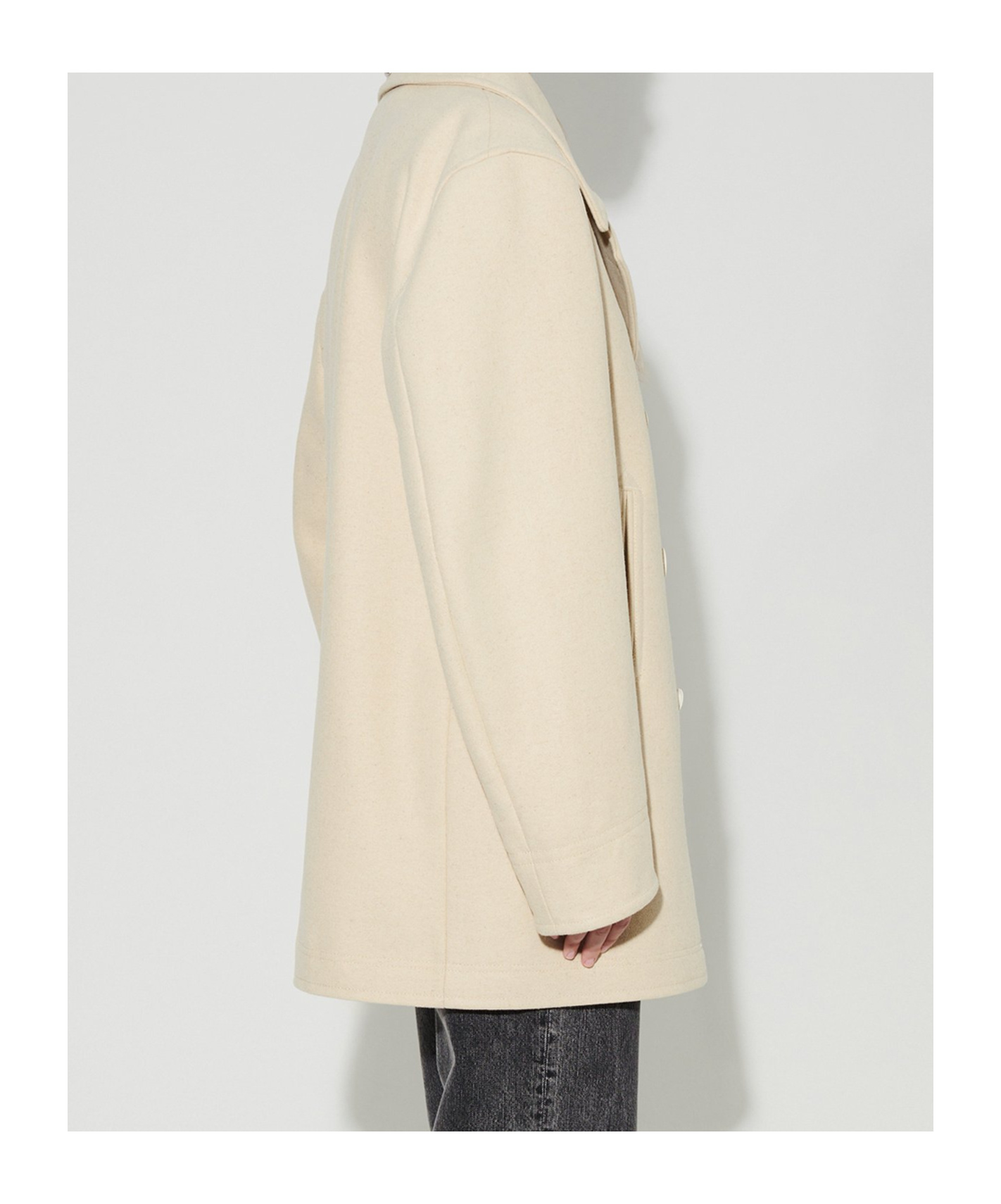Shop Our Legacy Double-breasted Coat In Nude
